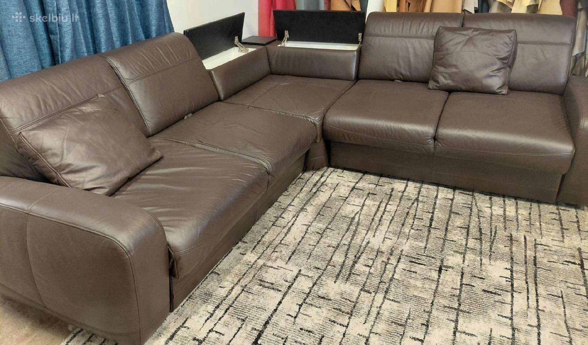 Naturalios odos kampas sofa-lova