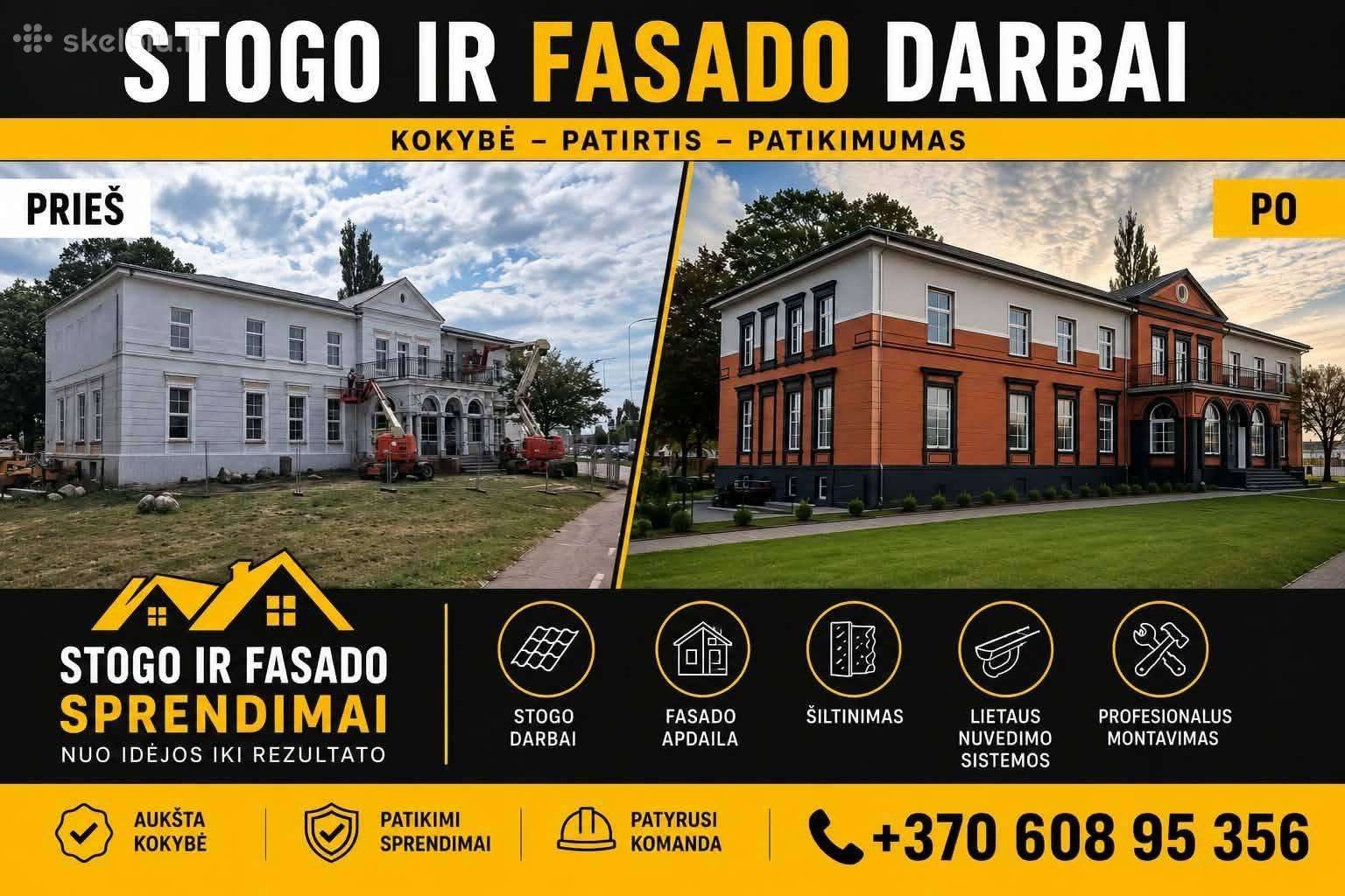 Fasado darbai Klaipėdoje +370*608*95356