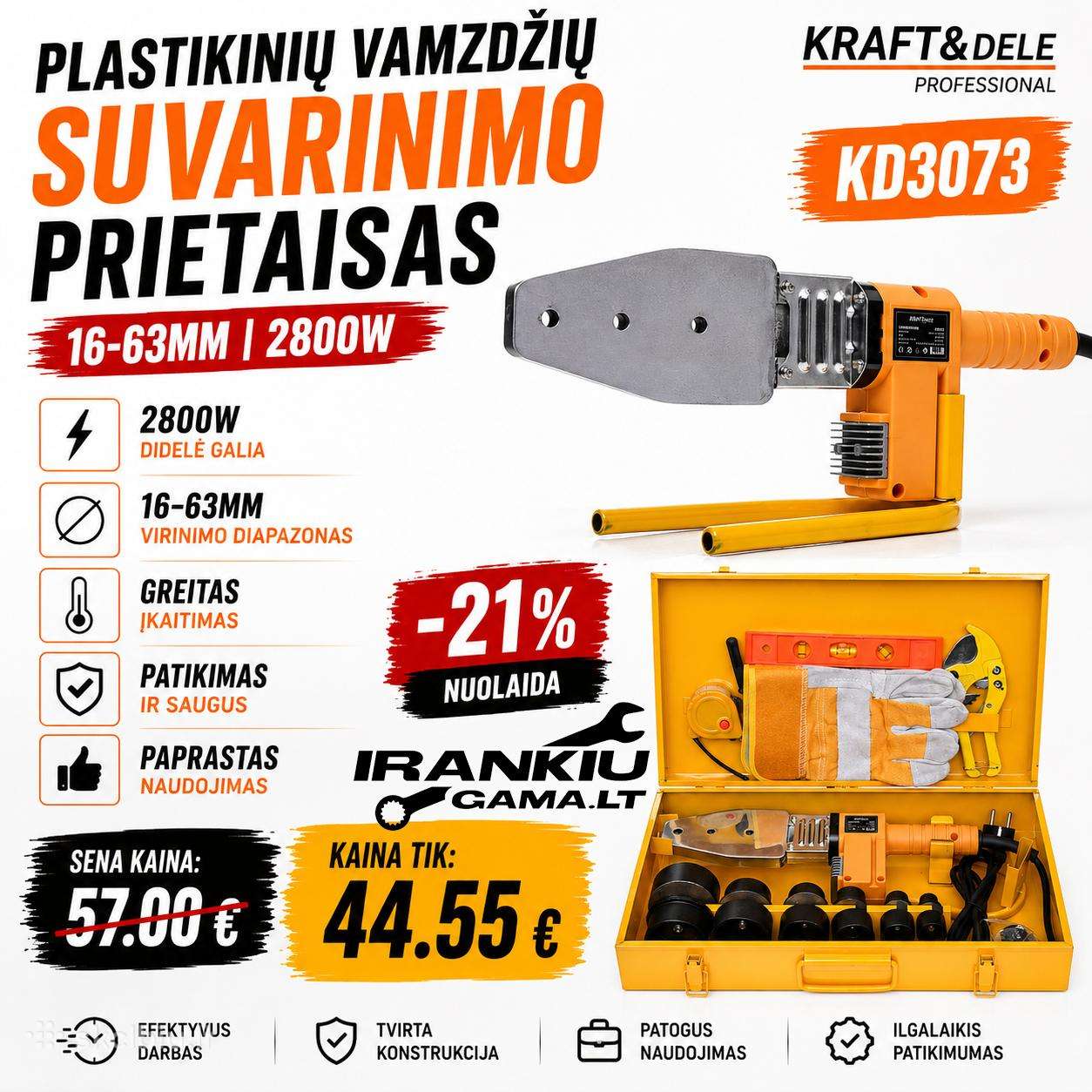 Plastikinių vamzdžių (Pvc) suvirinimo prietaisas
