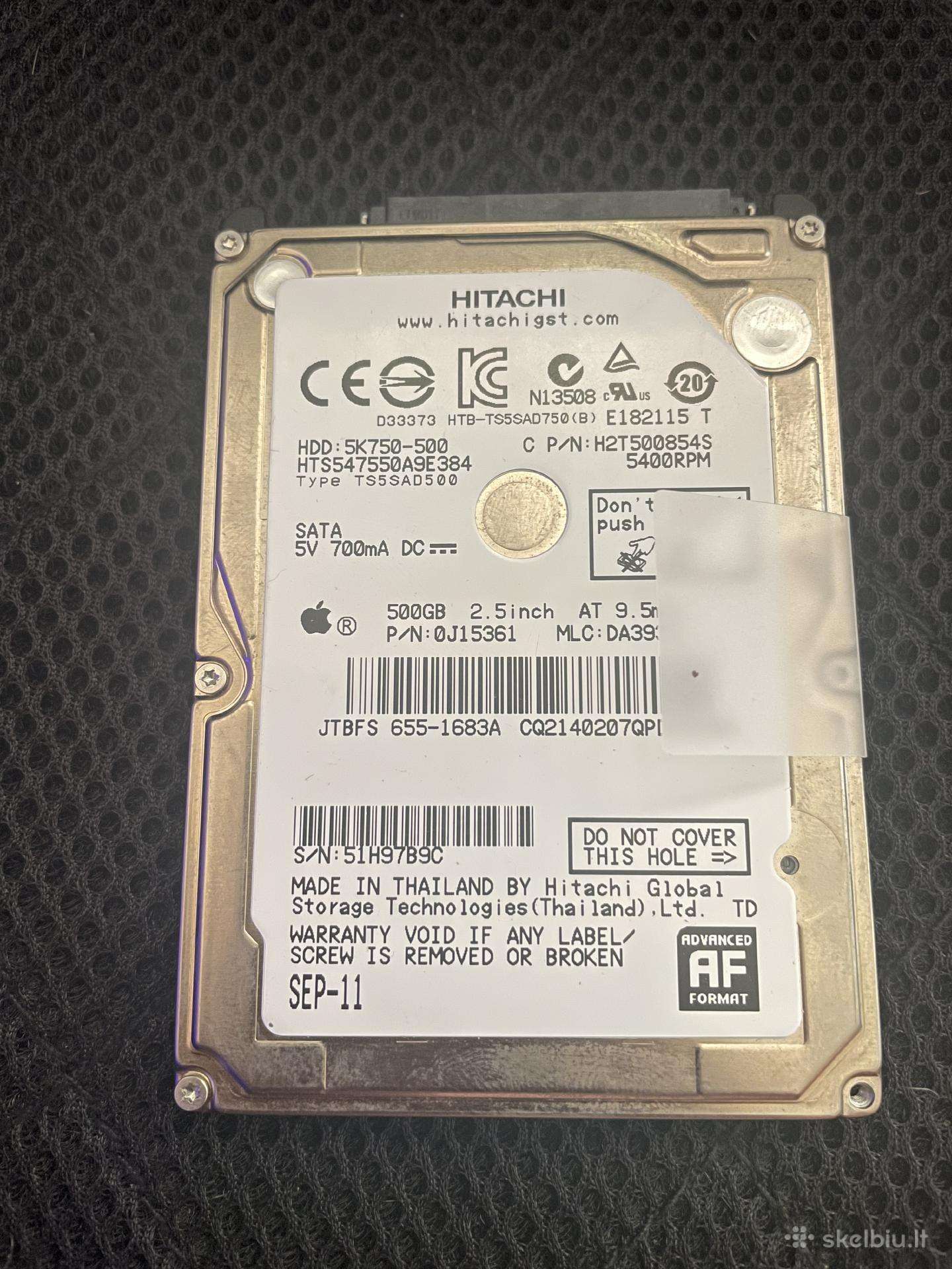 Hitachi HDD 500gb 100%