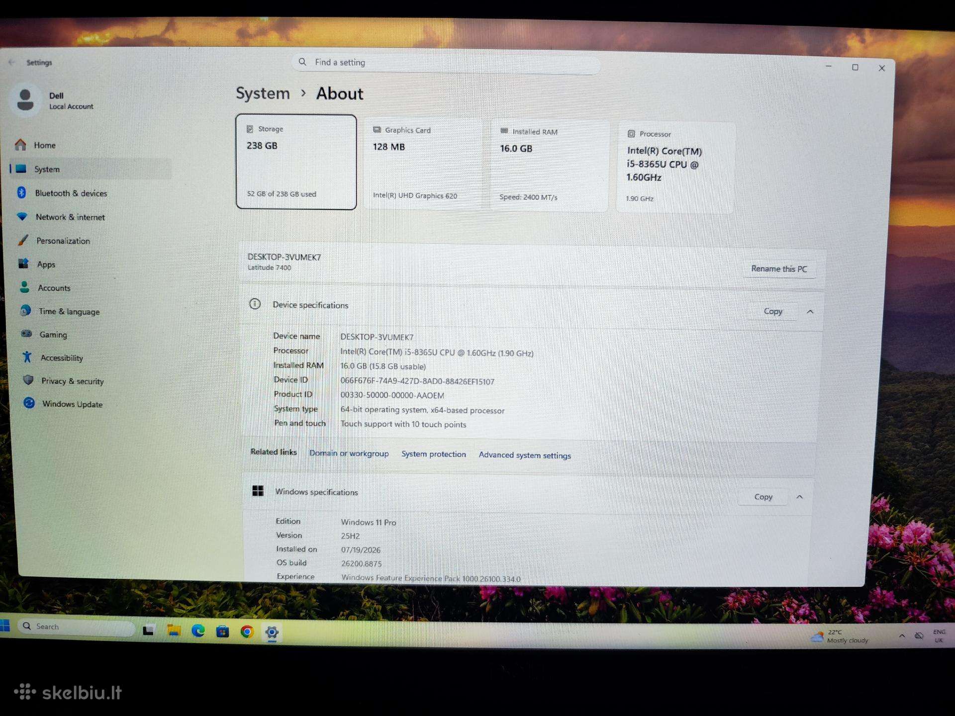 Dell Latitude 7400 touch