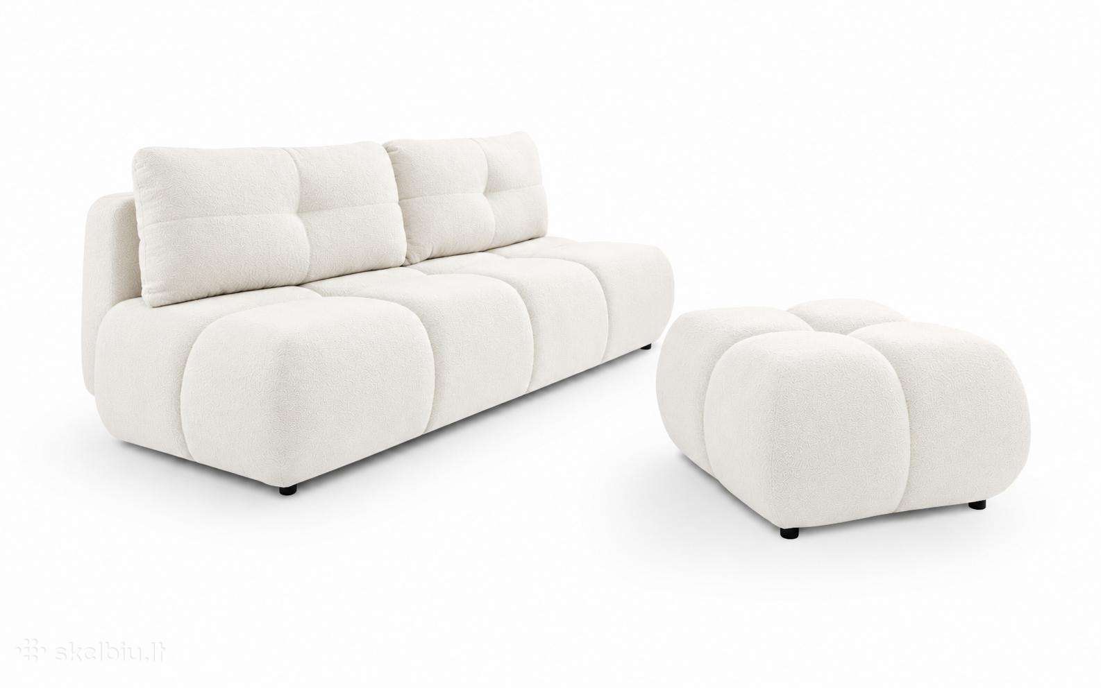 Sofa-lova + pufas