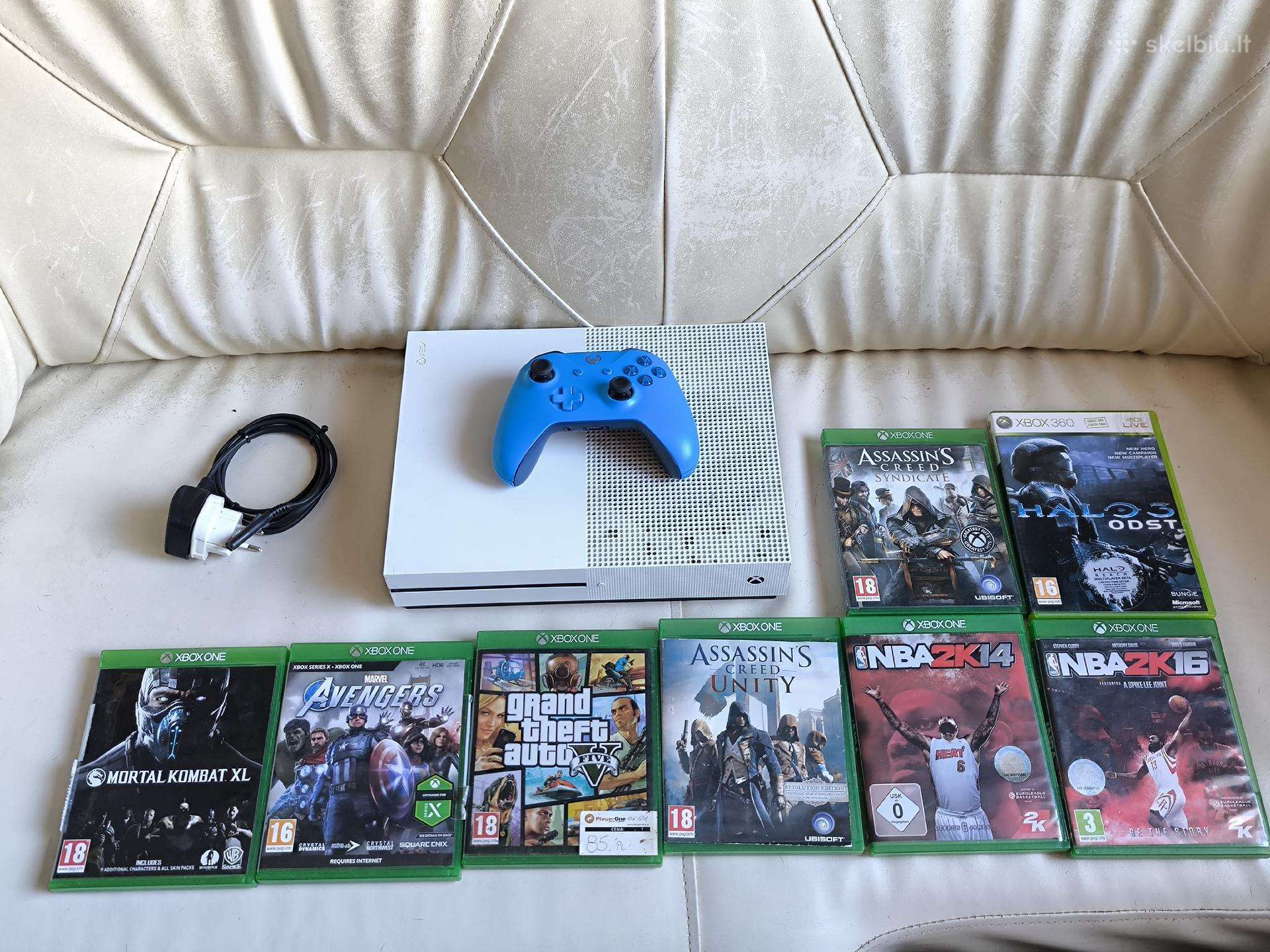 Xbox one S 1tb ir 8 zaidimai
