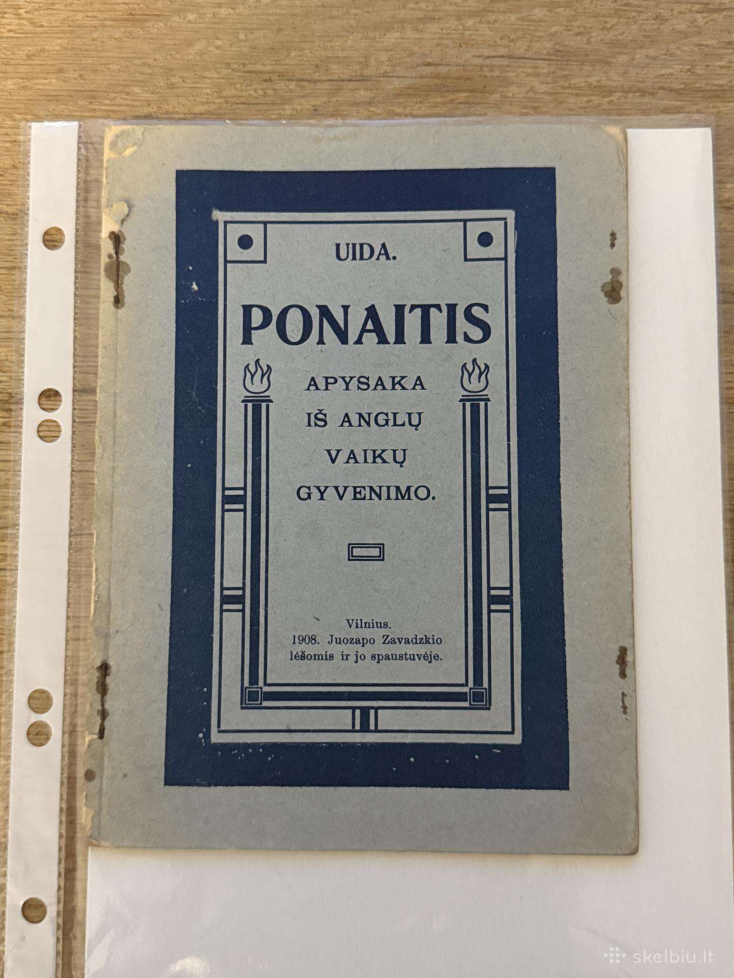 Antikvarinė knyga ,ponaitis apysaka 1908 m.
