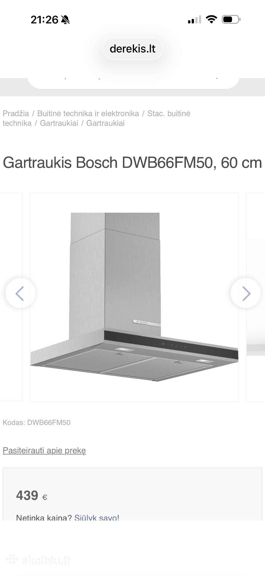 Parduodamas gartraukis Bosch