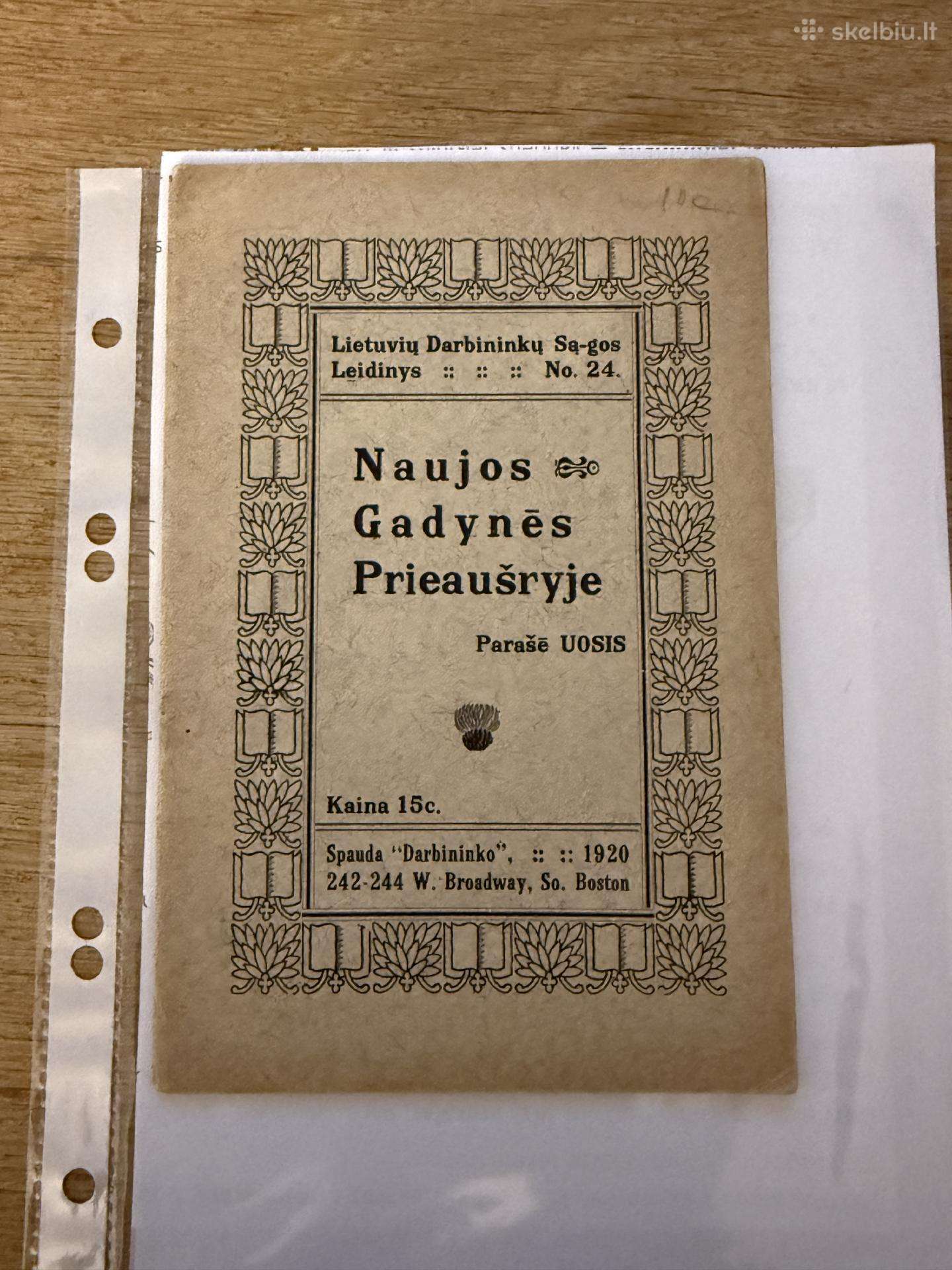Naujos Gadynės Prieaušryje 1920 m.