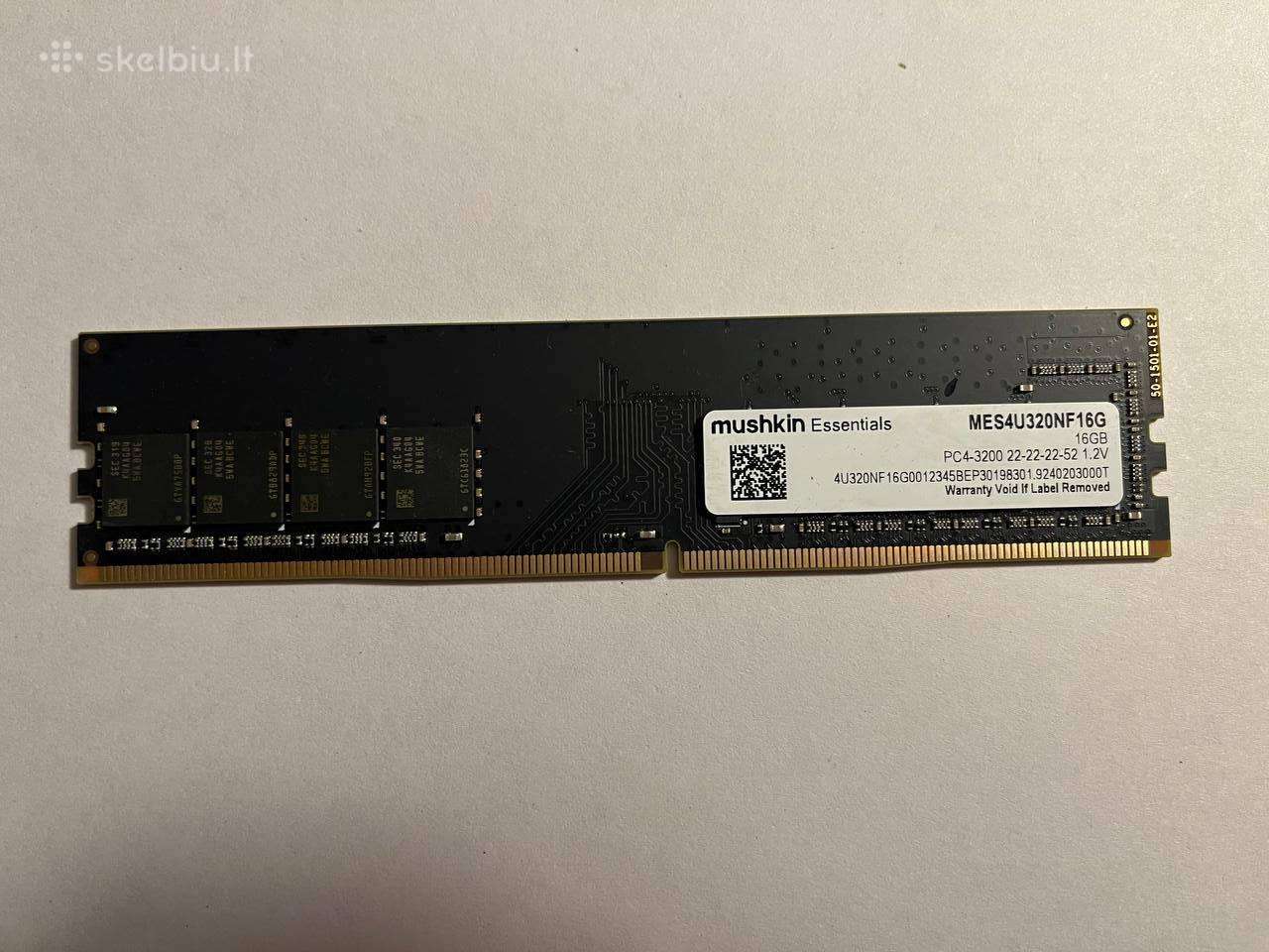 Mushkin Essential RAM 1x16 GB Ddr4 3200 MHz