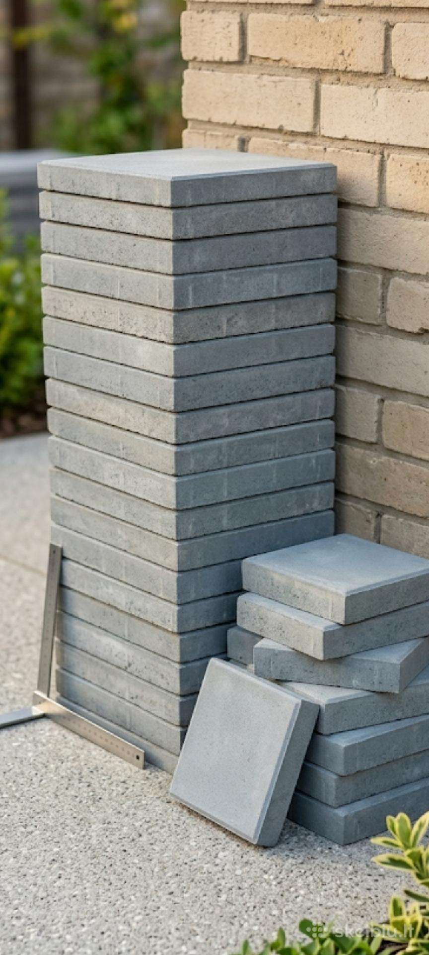 Šaligatvio plytelės/trinkelės ir baltos plytos