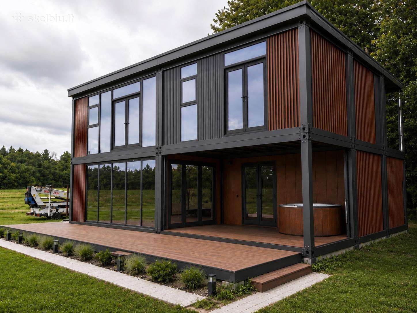 Modulinis plieninio karkaso namas – tik €99/m²