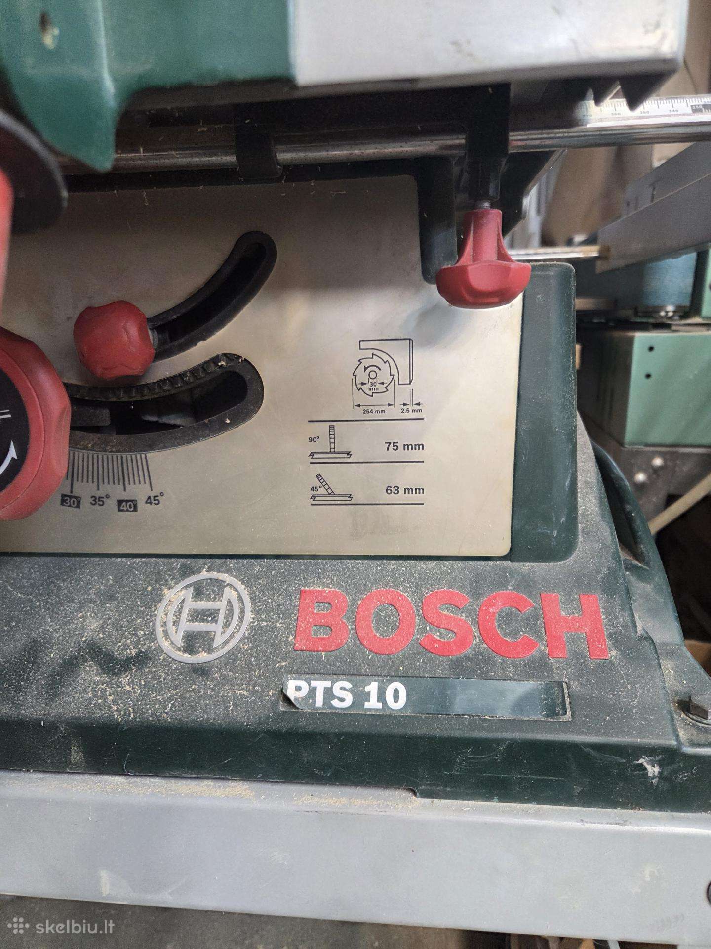 Isilginio pjovimo staklės Bosch Pts10