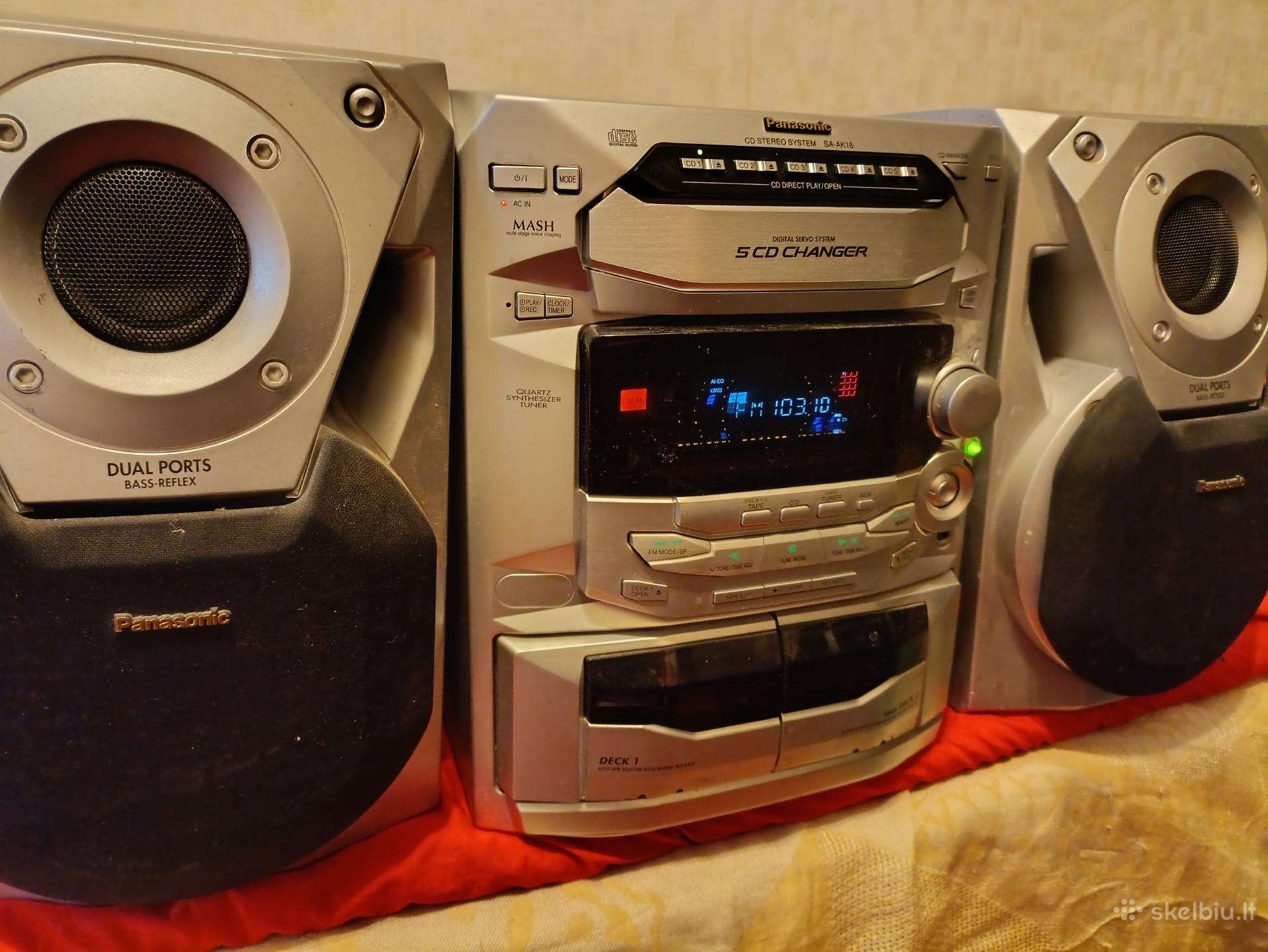 Geras Panasonic centras, Aux, Fm, mc, bluetooth,
