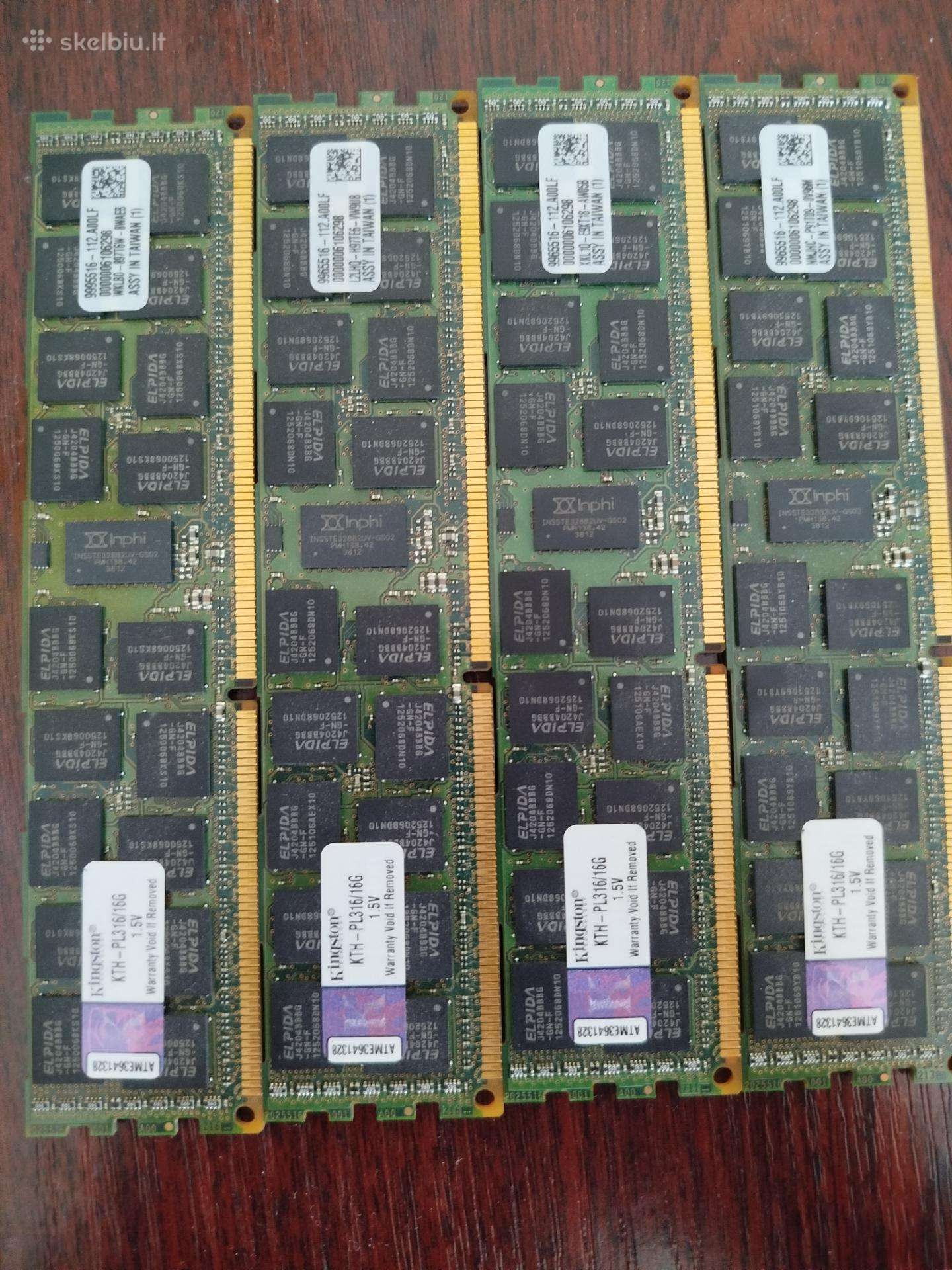 Kingston 64gb Ddr3 Ecc Reg (4x 16gb) 1600mhz