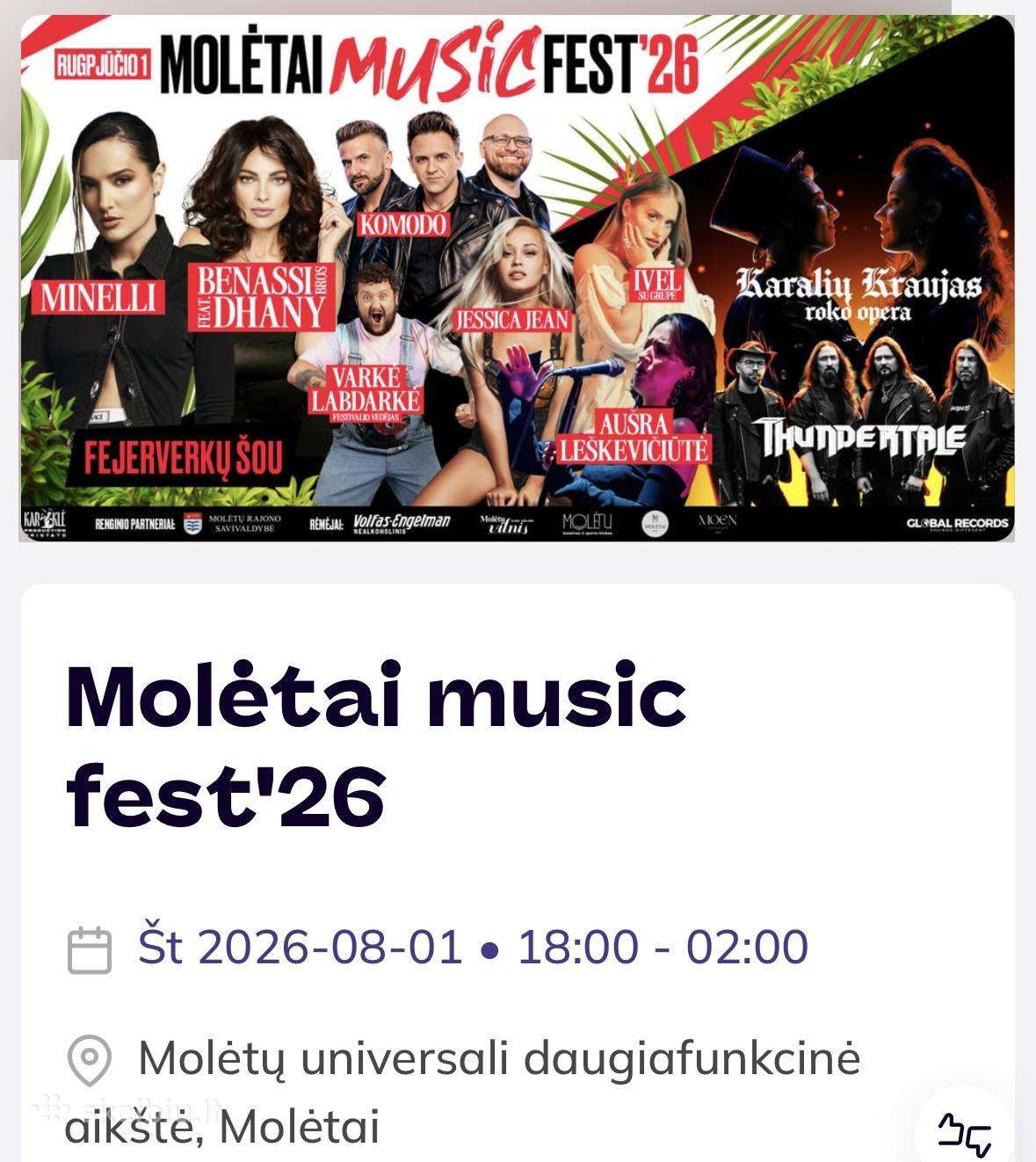 Molėtai music fest'26