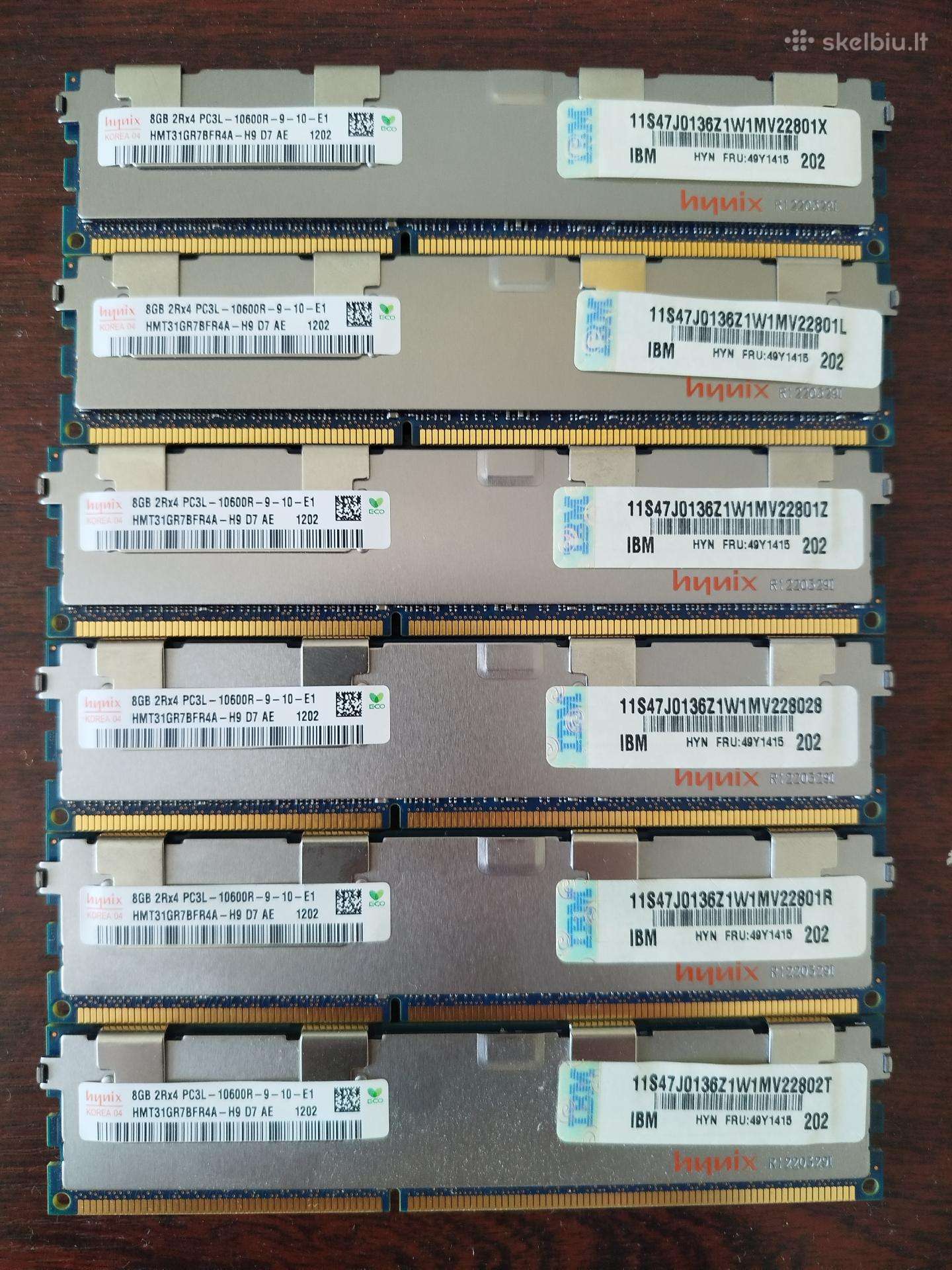 Hynix / Ibm 48gb Ddr3l Ecc Reg su radiatoriais