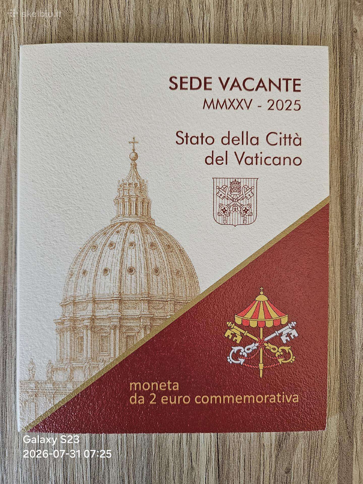 Vatikanas 2 eurai 2025 Sede Vacante