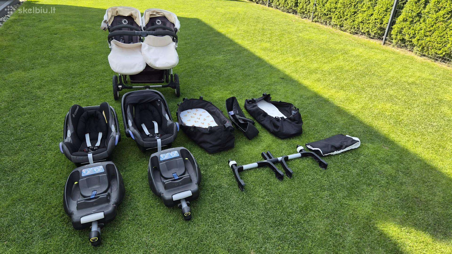 Bugaboo Donkey dvynukų vežimėlio komplektas +