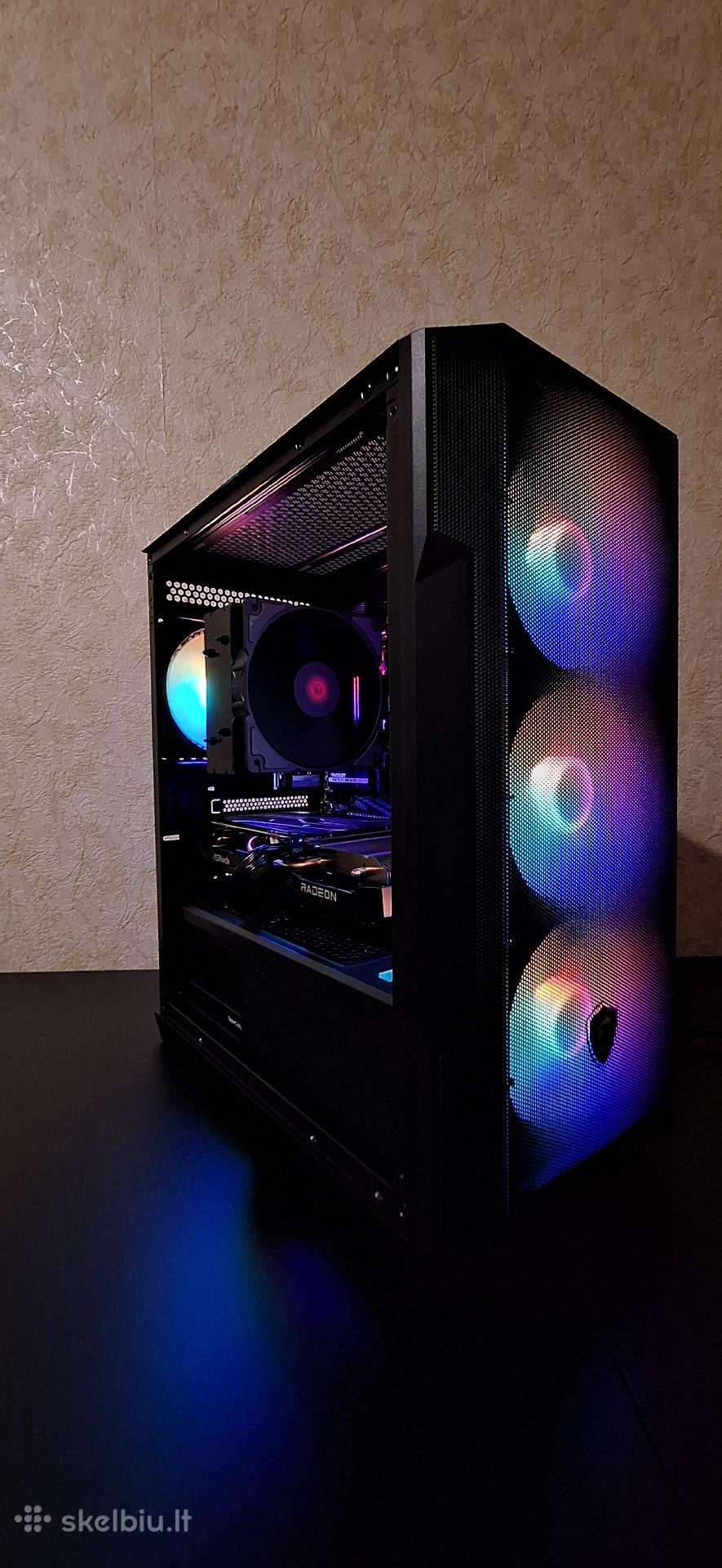 Žaidimu/darbo Pc Ryzen 7 2700x + Rx 6600 8gb 16gb