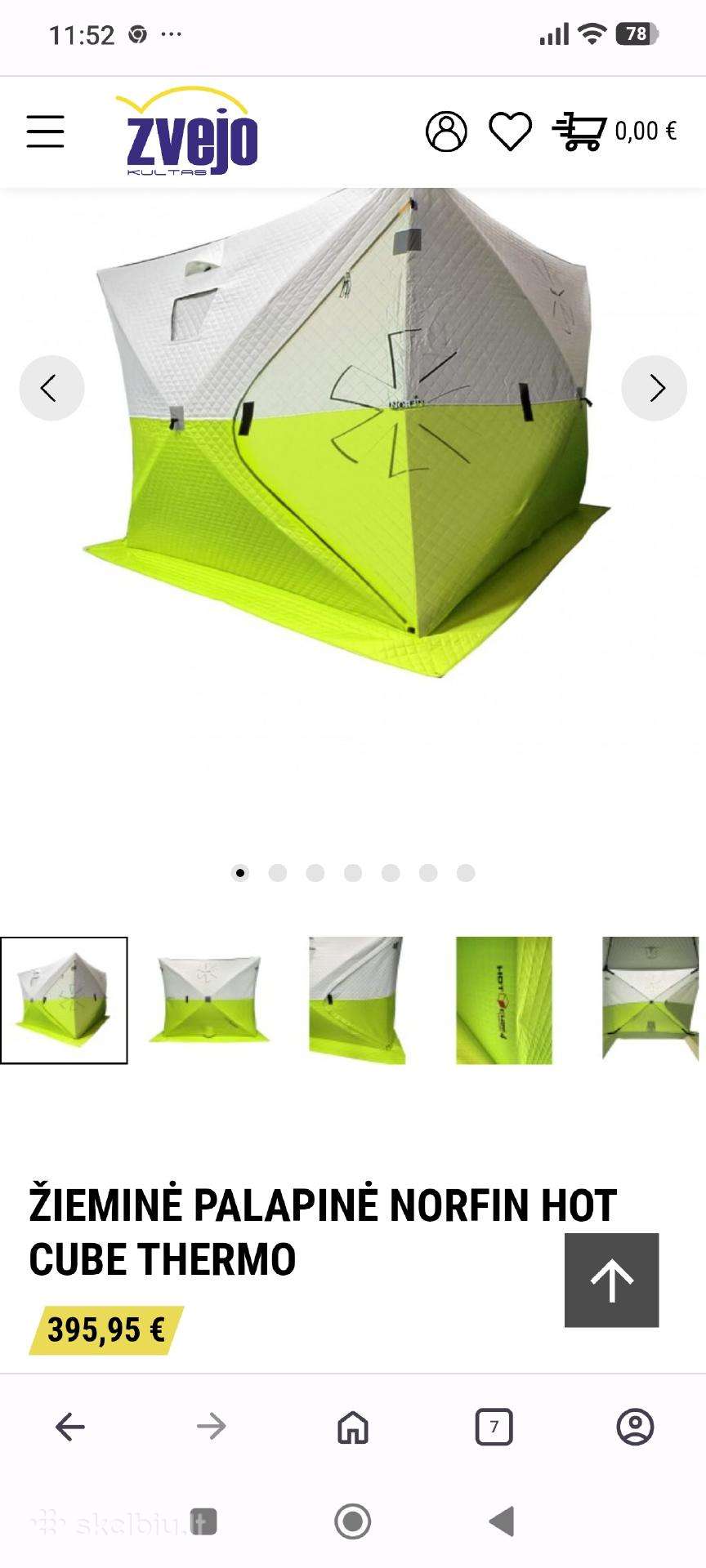 Žieminė palapinė Norfin Hot Cube Thermo