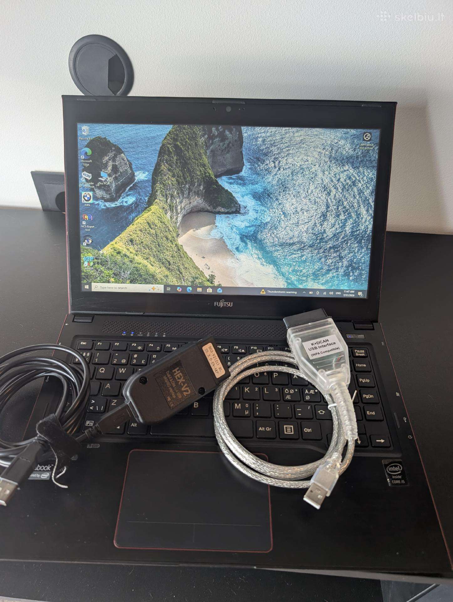 Kompiuteris Fujitsu su Autodiagnostikom Inpa Vcds