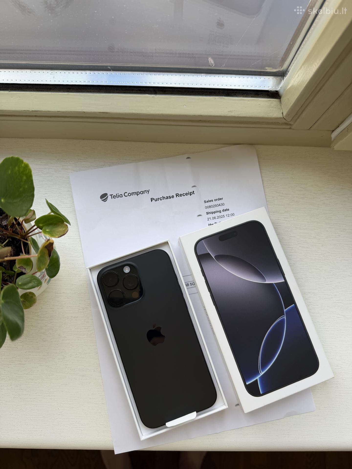 Apple iPhone 16 pro max 100% praktiškai naujas