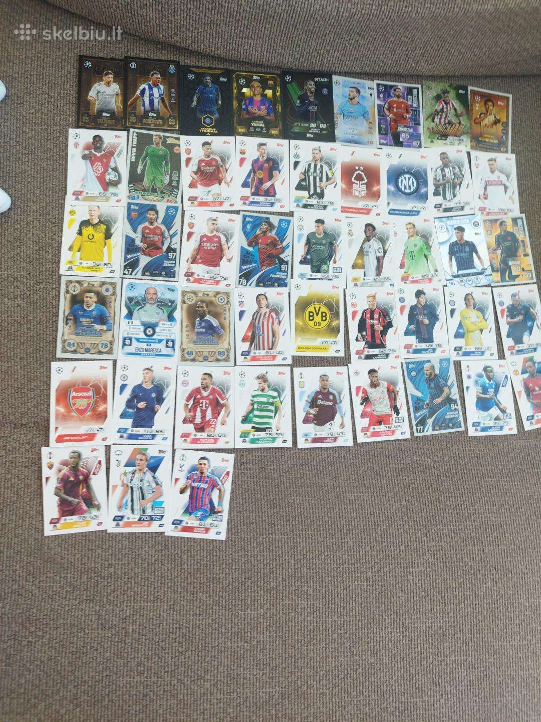 Topps match attax kortos