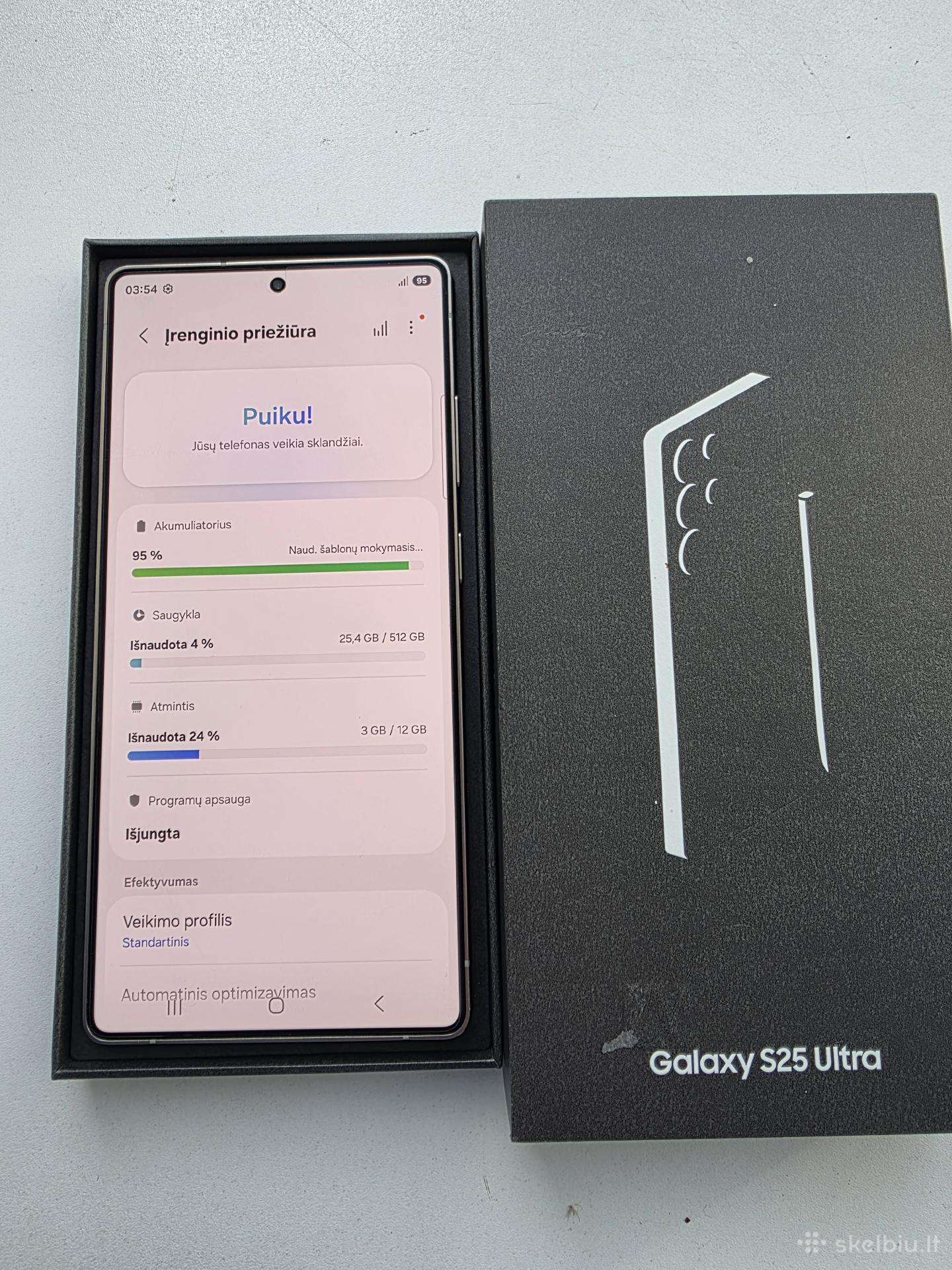 Samsung galaxy S25 ultra 512gb su draudimu