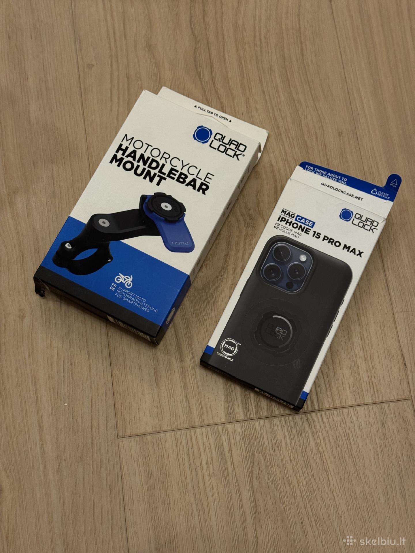 Quadlock laikiklis ir dėklas dviraciui, motociklui