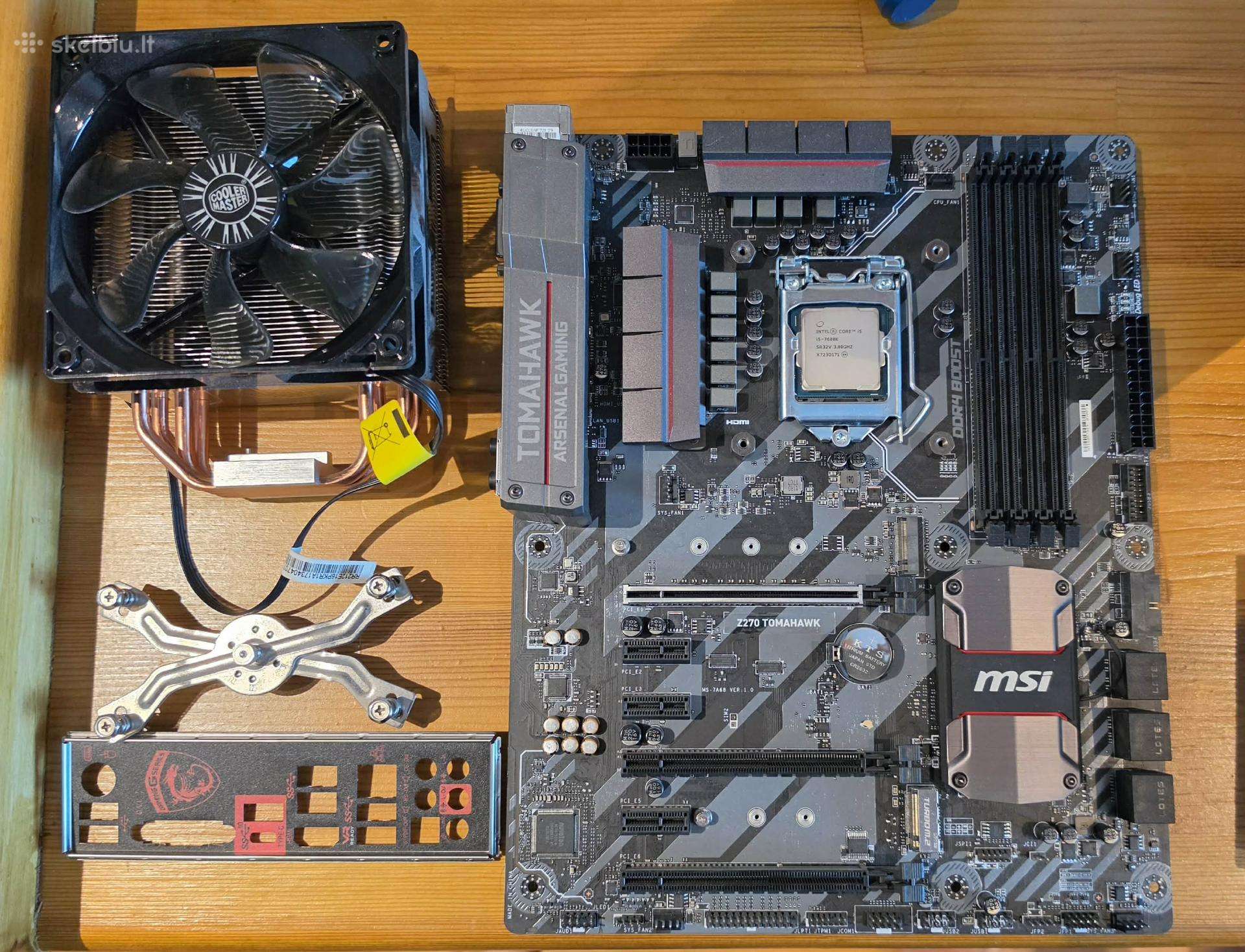 Msi z270 Tomahawk + I5-7600k + Aušintuvas