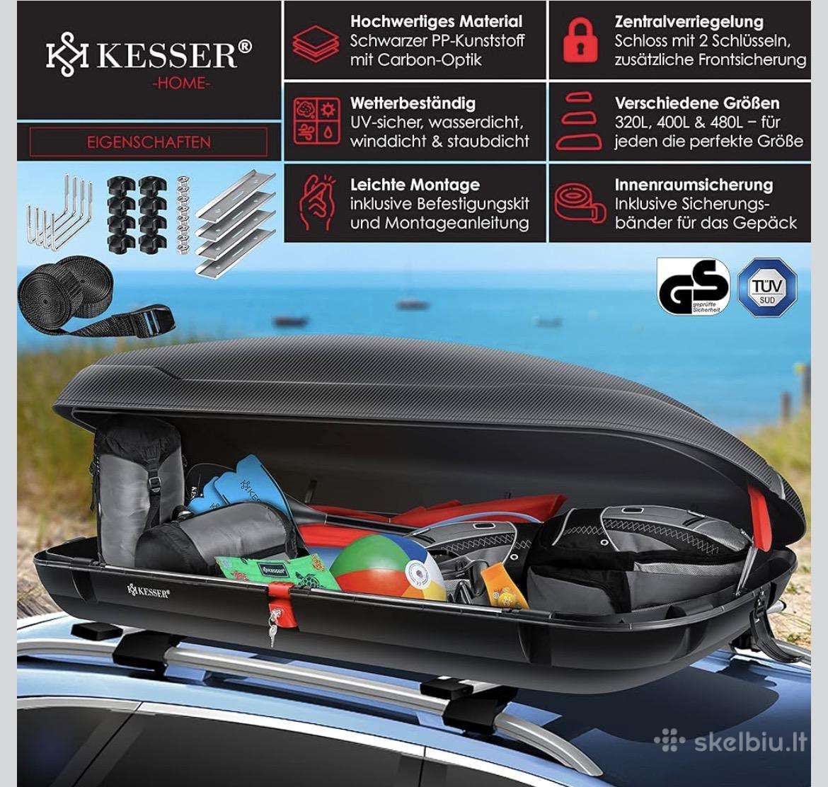 Kesser stogo bagazine 400l ir 480l 175cmx75cmx35cm