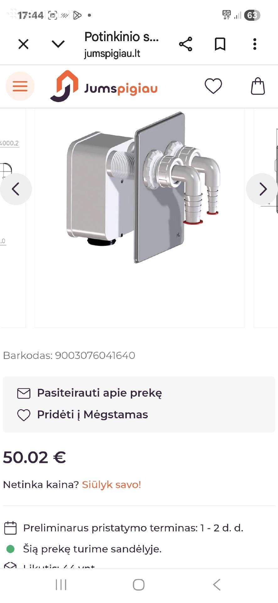 Potinkinio sifono komplektas Hl4000.2,