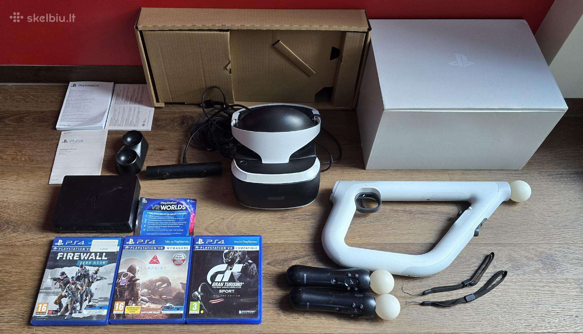Playstation 4 v2 vr labai didelis komplektas