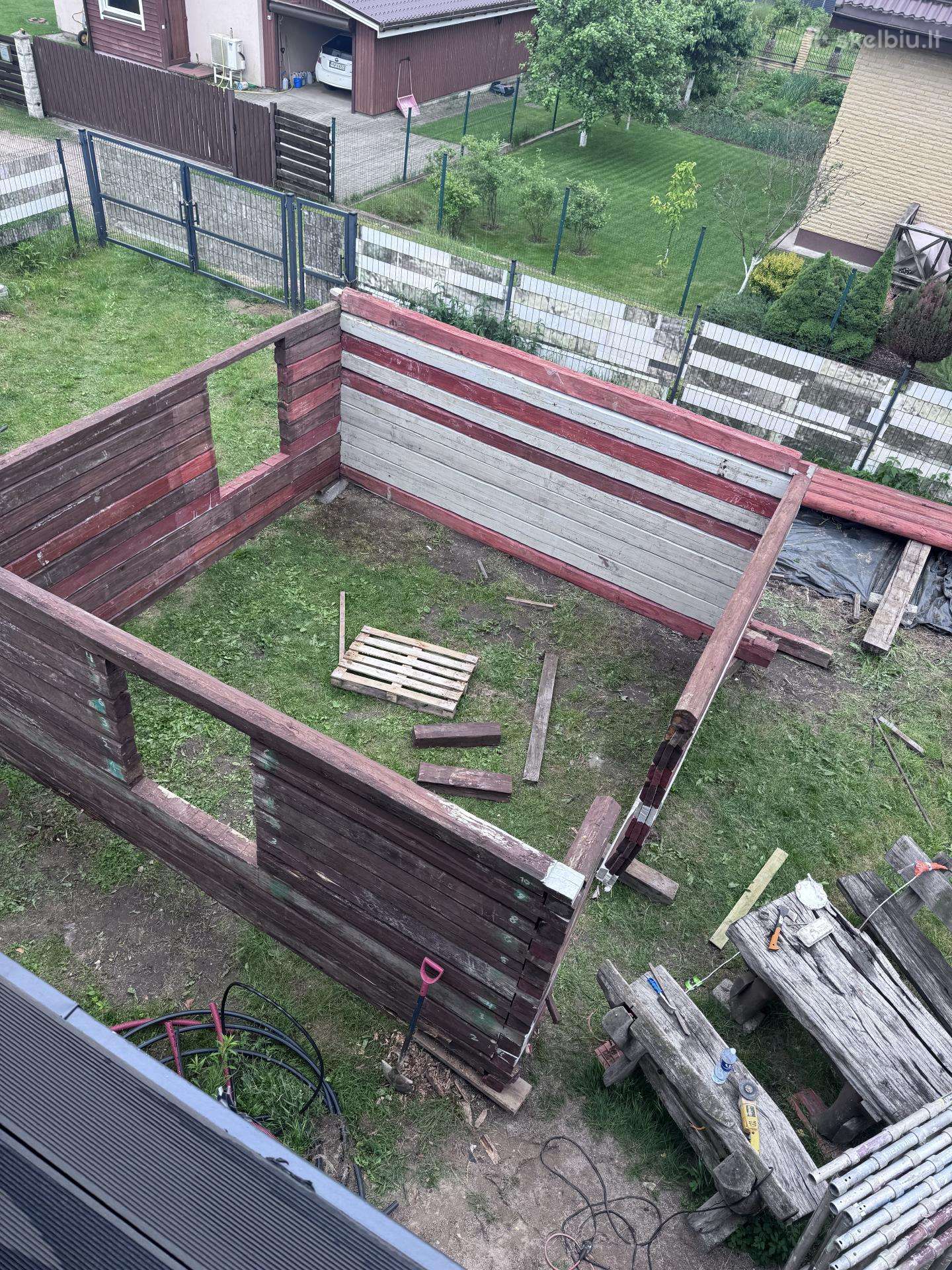 Rąstai 5x5 m aukštis 2,50