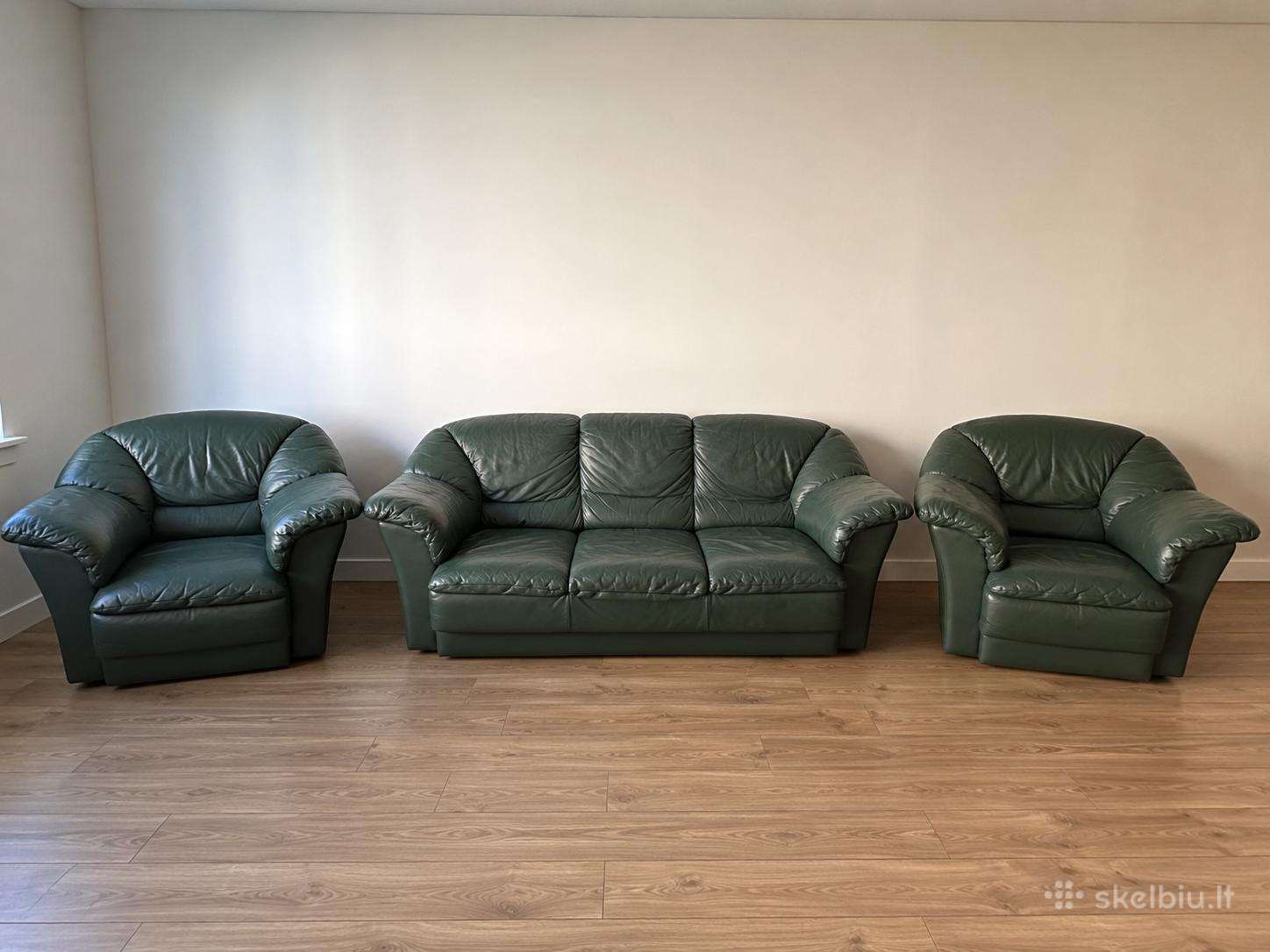 Itališka odinė sofa su foteliais