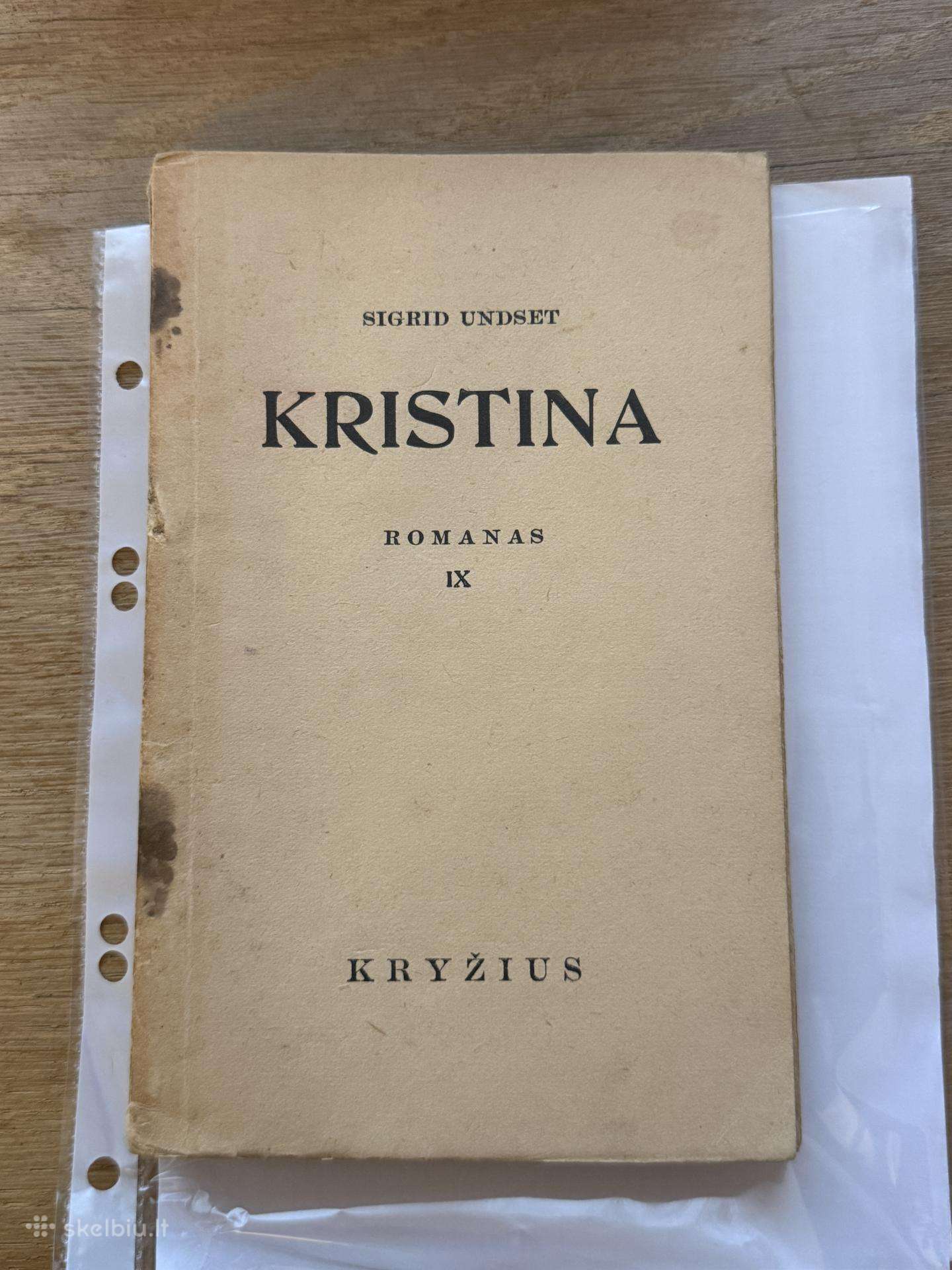 Romanas ,kristina. IX tomas. 1934
