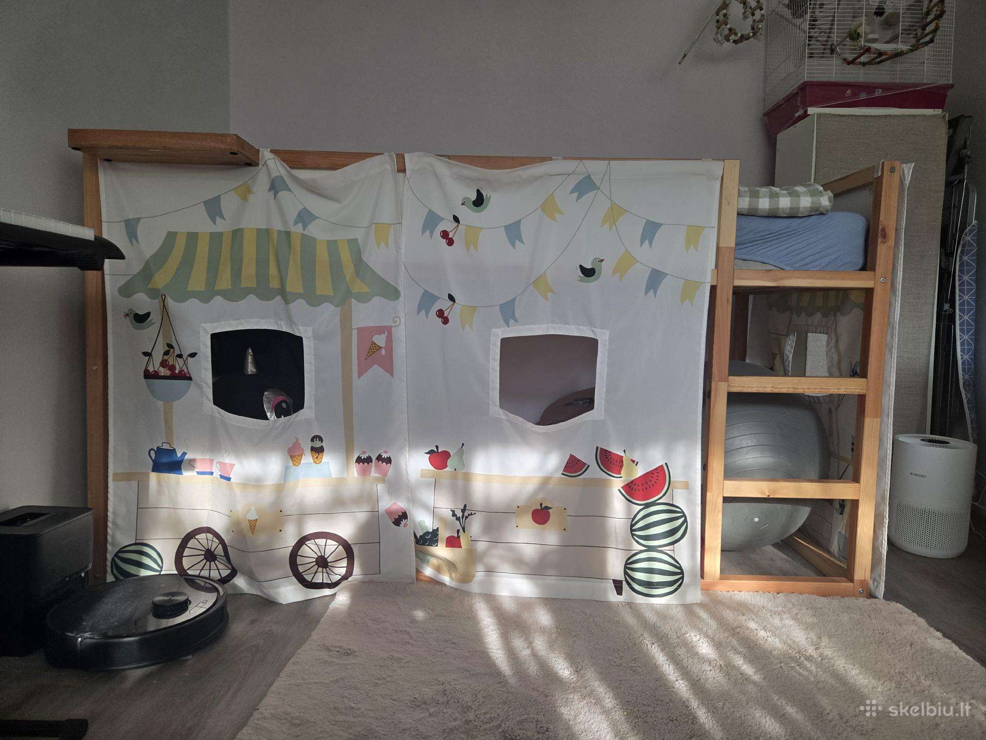 Ikea Kura dvipusė vaikiška lova su čiužiniu