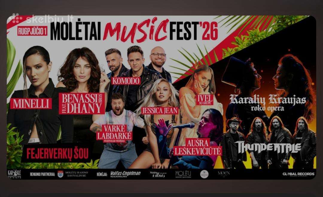 2 bilietai į Molėtai Music Fest '26