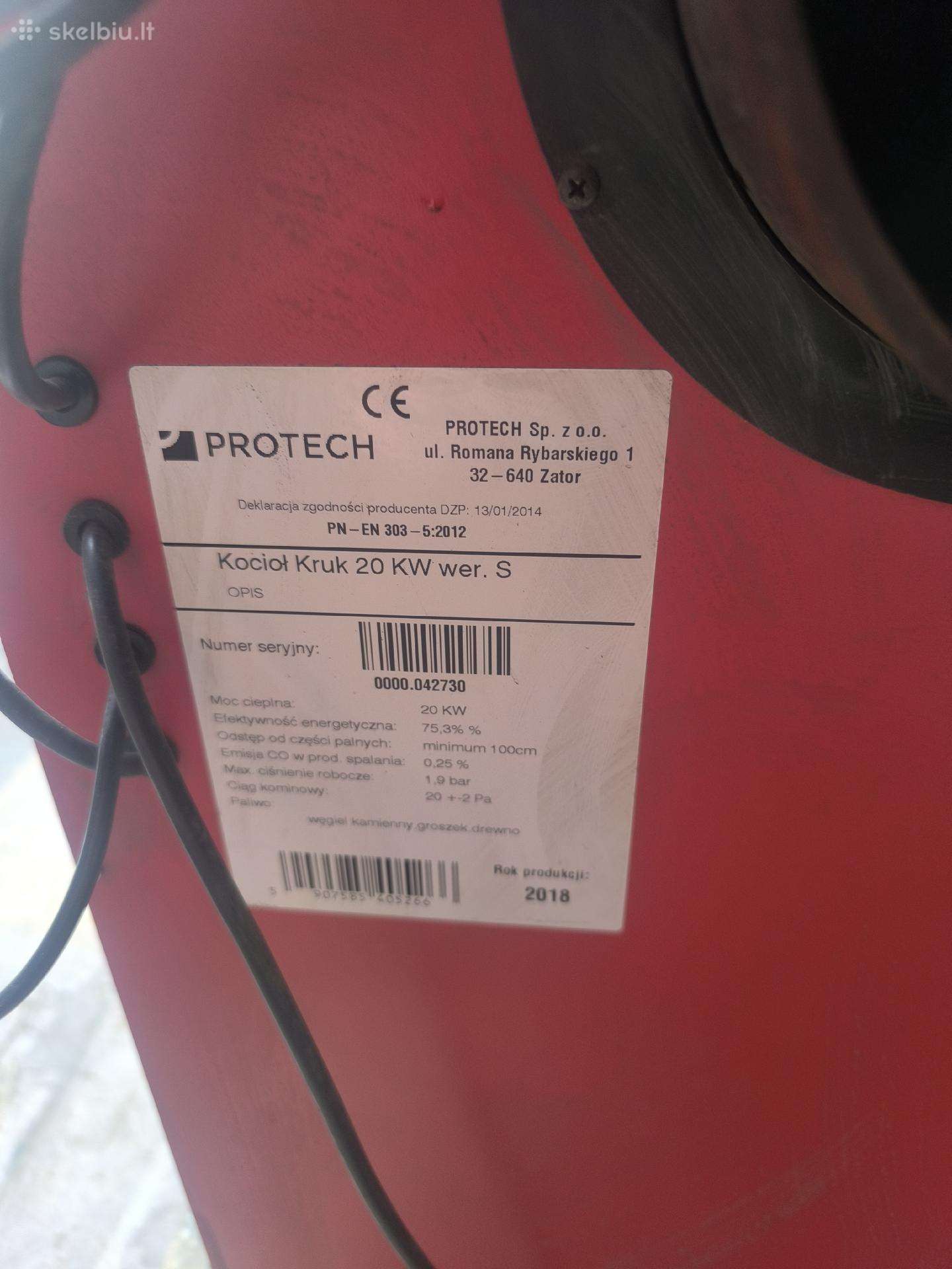 Kieto kuro katilas 20kw