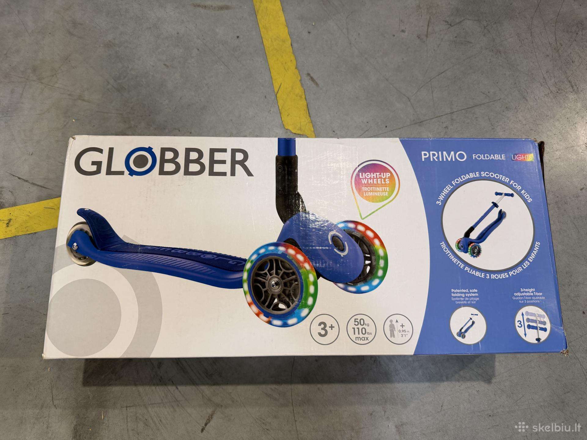 Globber primo foldable lights paspirtukas