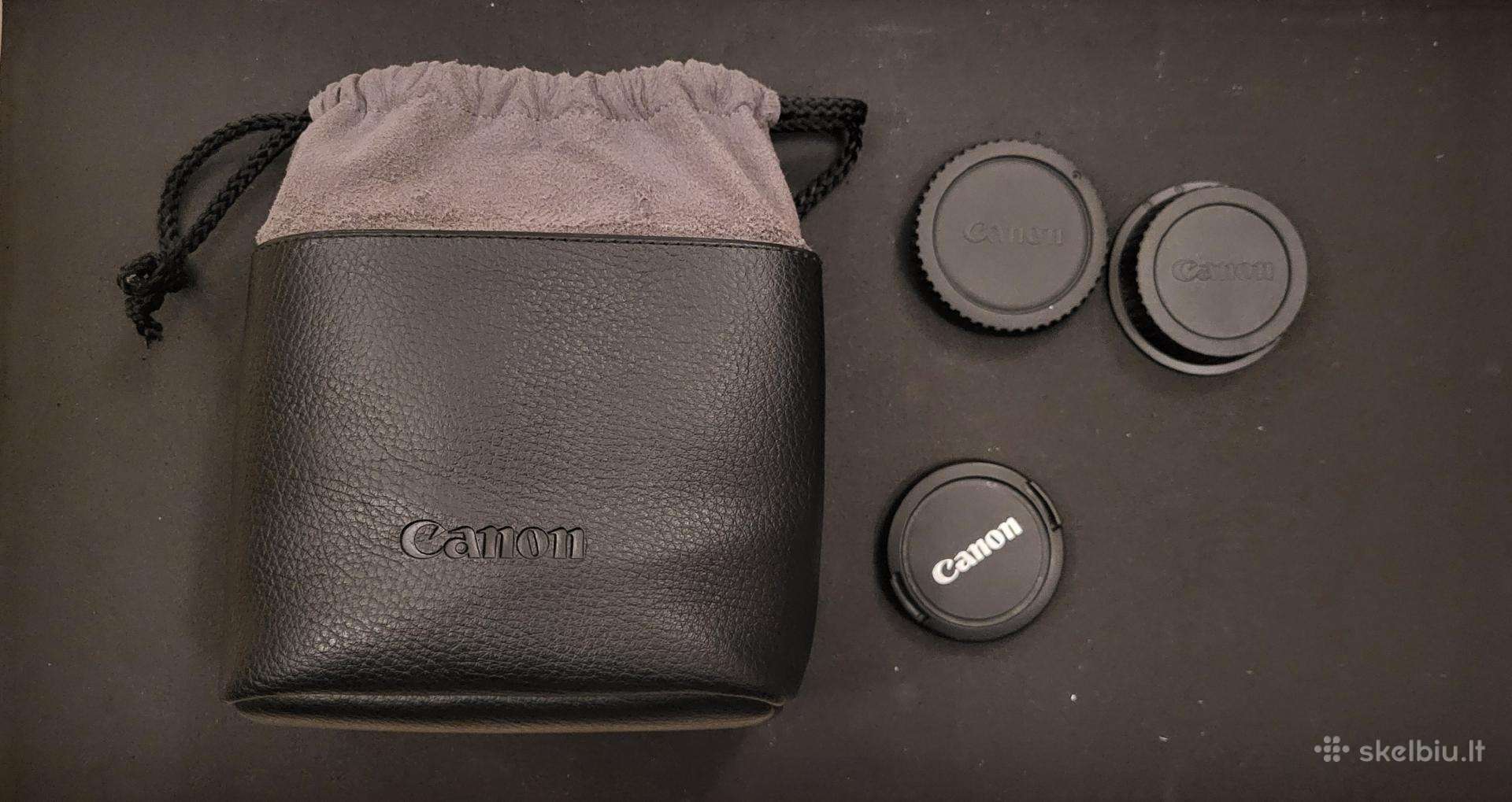 Canon objektyvų dėklas, objektyvų dangteliai