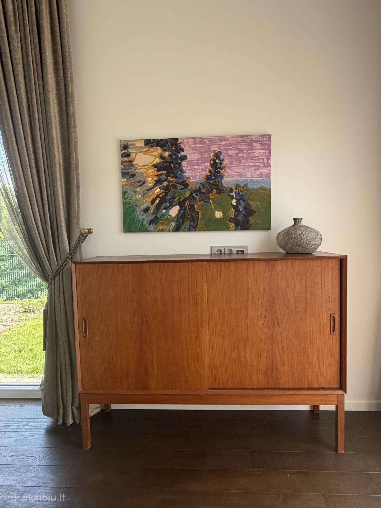 Mid Century medinė komoda