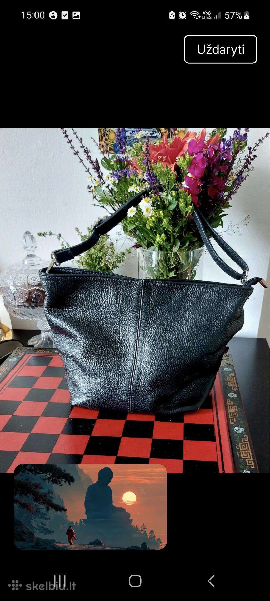Rankinė juoda elegantika, reguliuojama rankena