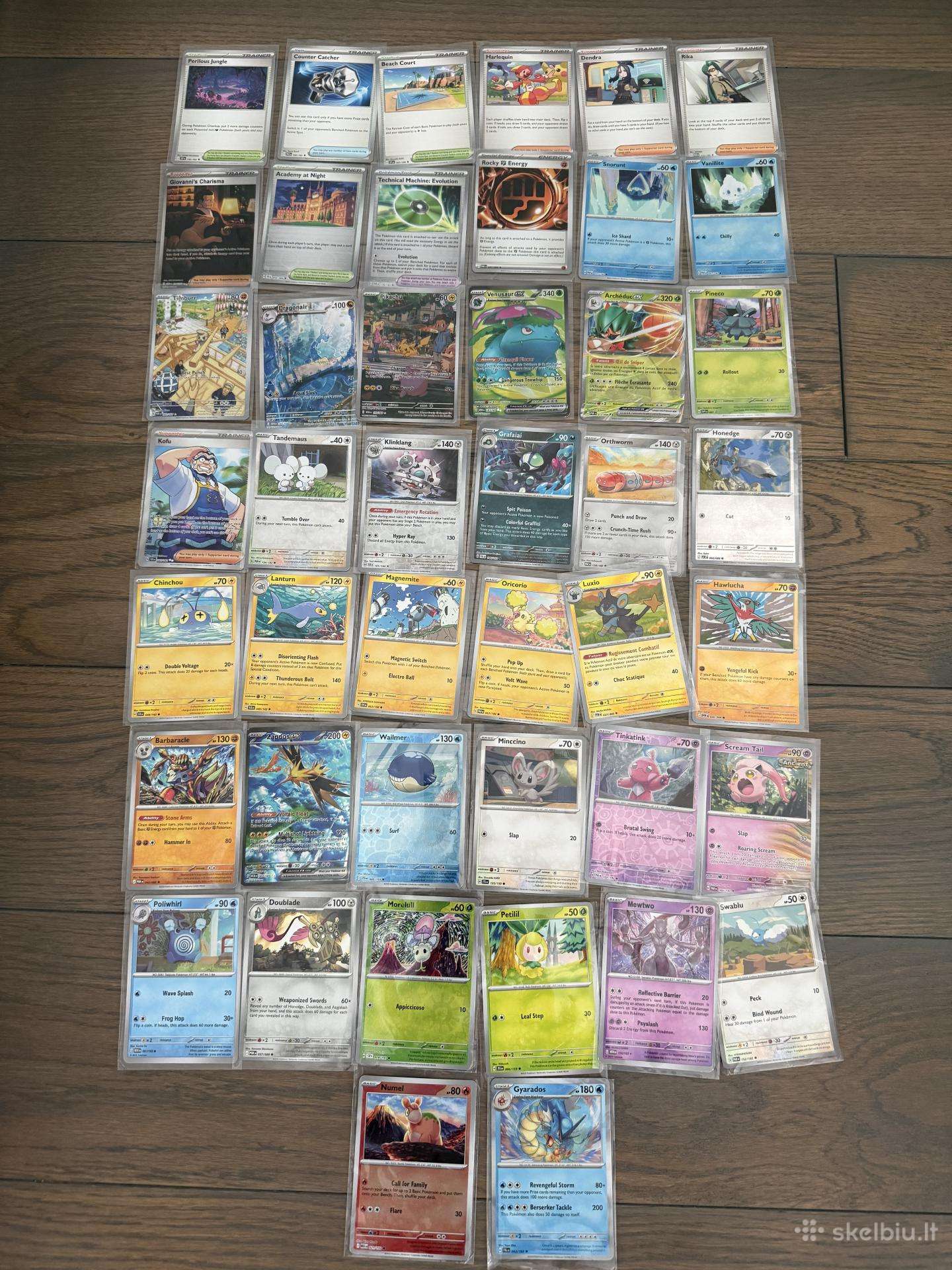 Pokemon kortos 44 vnt