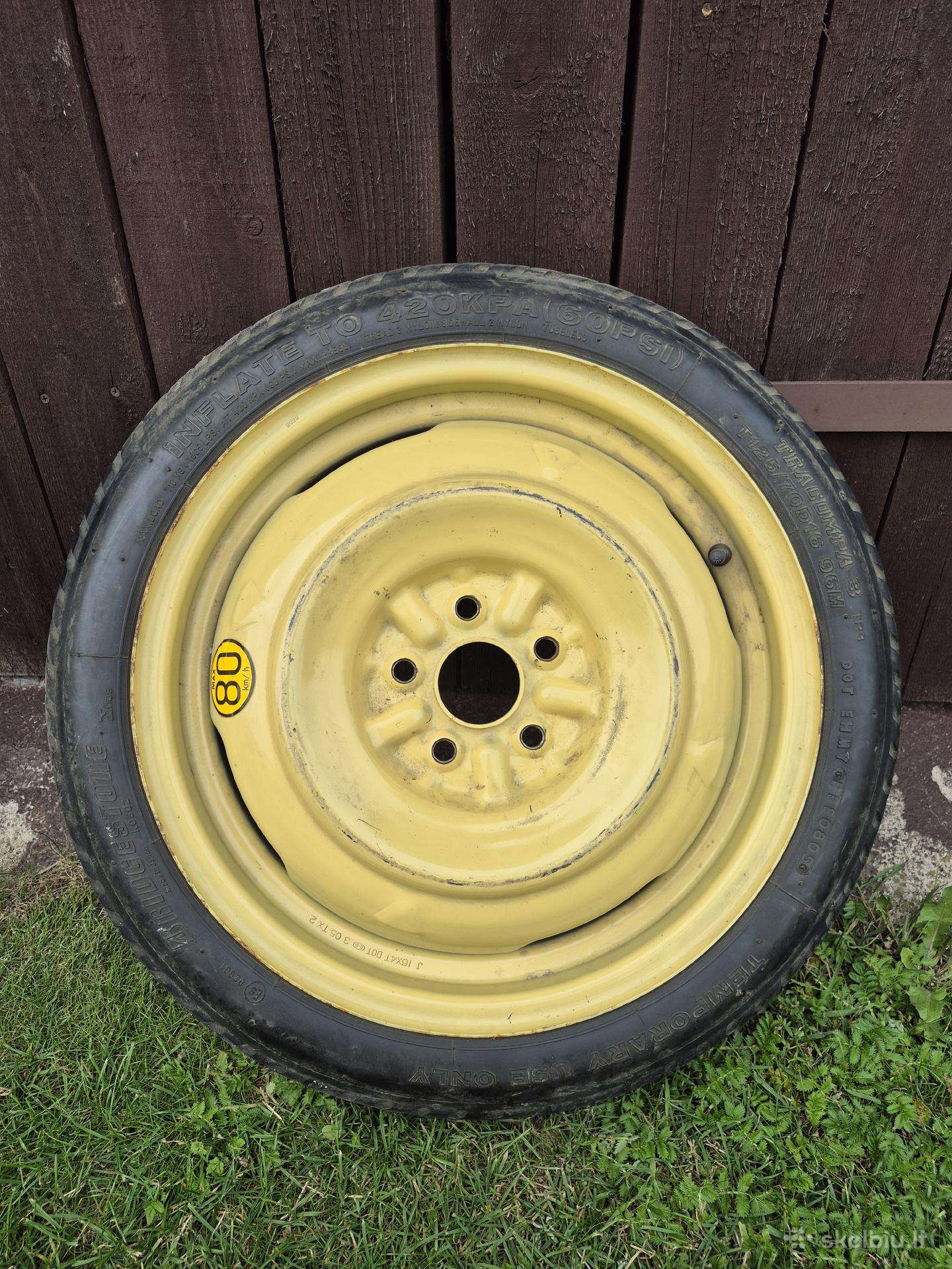 Atsarginis ratas - tabletė T125/70 D16