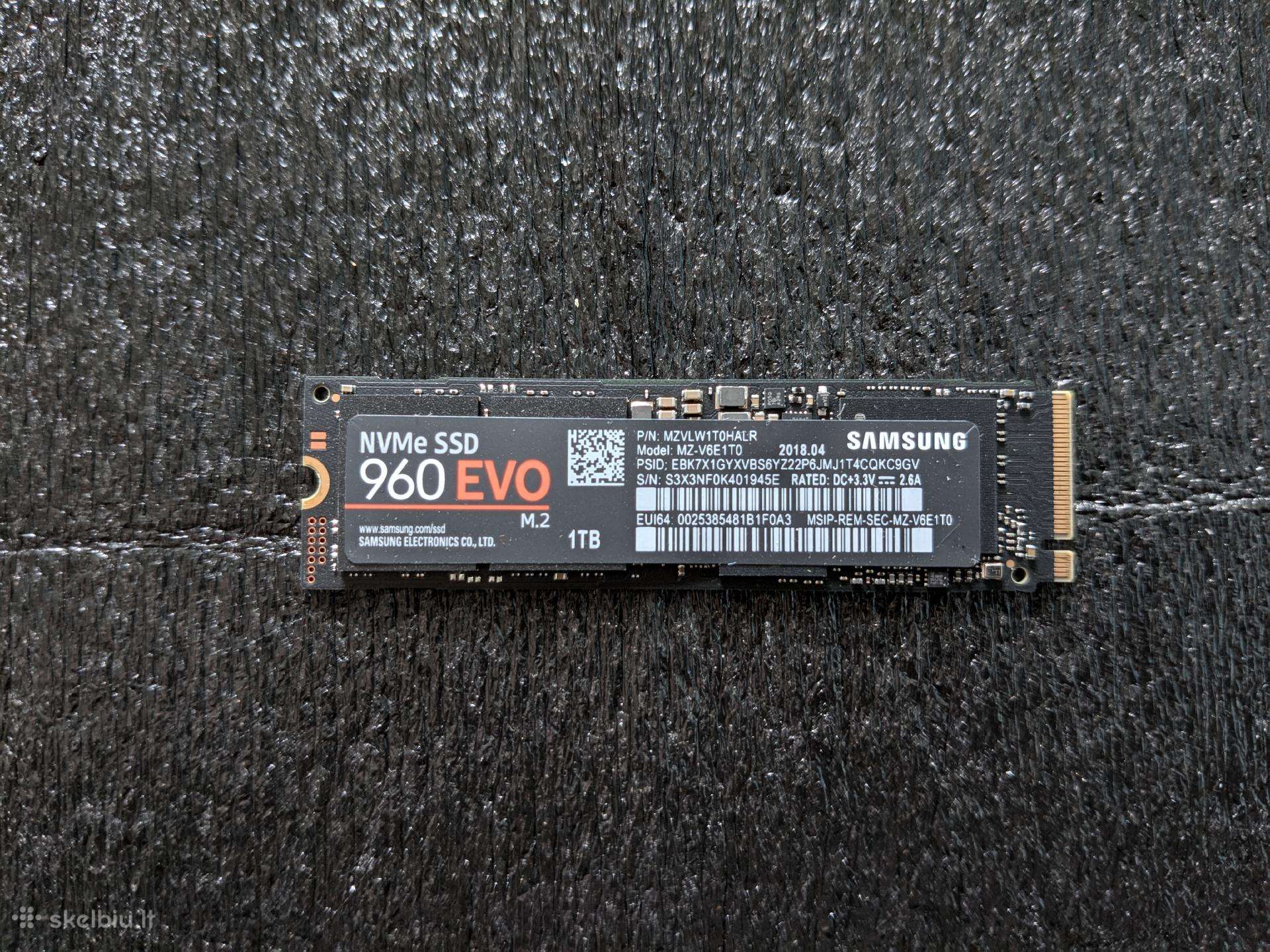 Samsung 960 EVO Nvme M.2 SSD 1tb