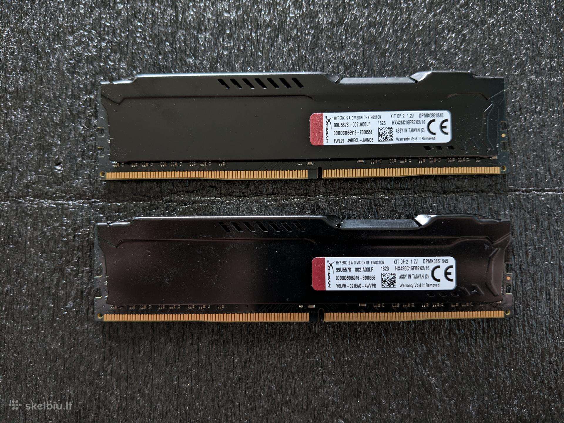Kingston Hyperx Fury 16gb (2 x 8gb) Ddr4 2666 Cl16