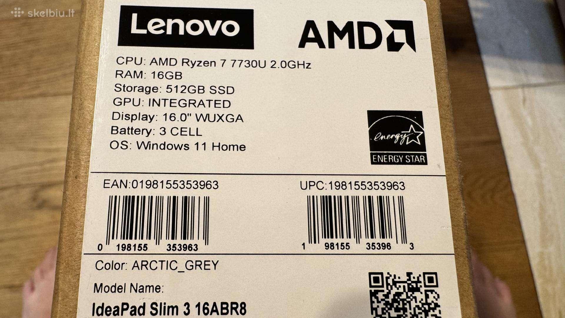 Naujas Lenovo Ideapad Slim 3