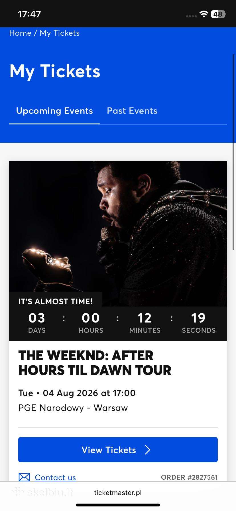 The Weeknd bilietas