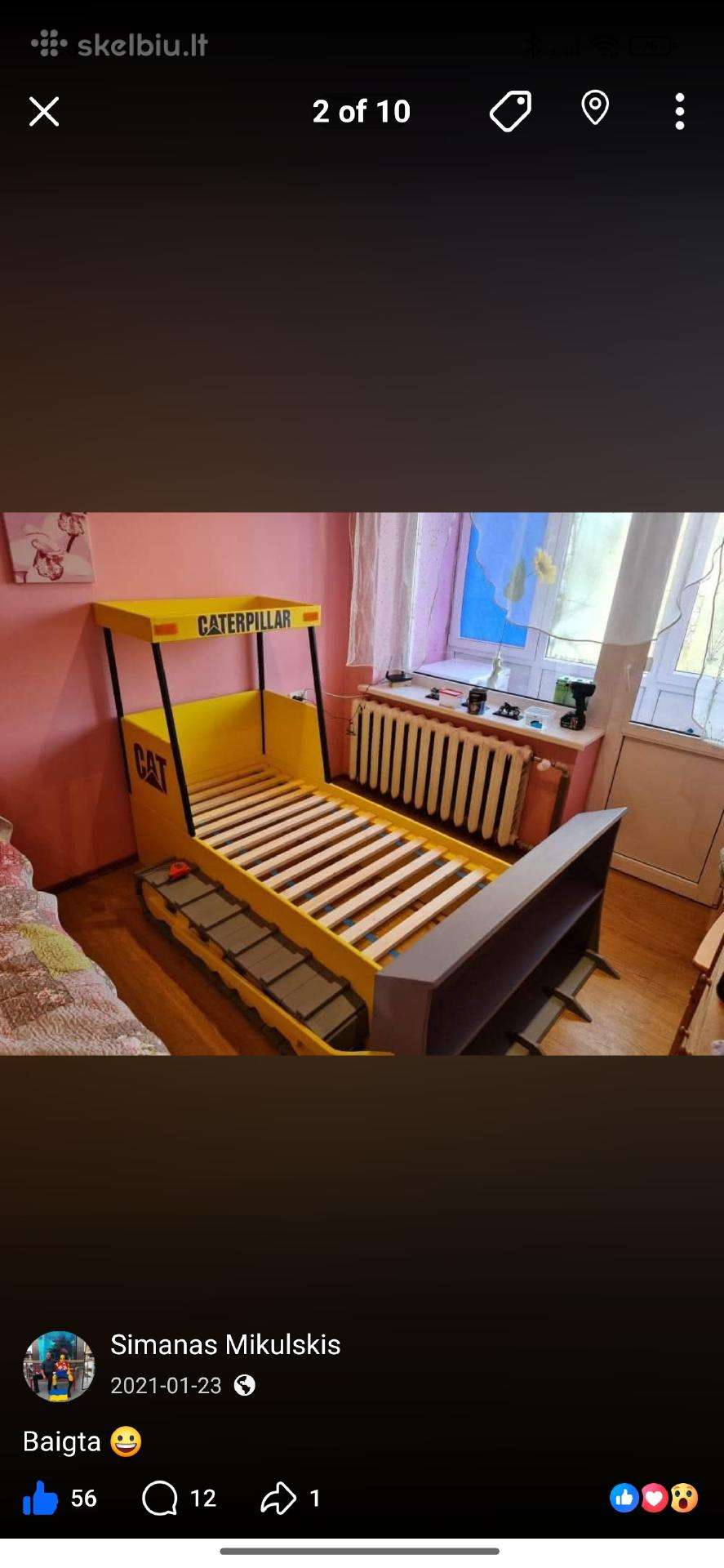 Parduodu sūnaus isaugta lova