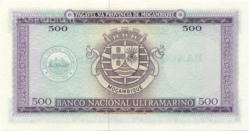 Mozambique 500 escudos 1976 (1967). Unc. Pč