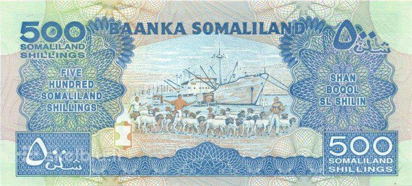 Somaliland 500 somaliland shillings 2011. Unc. P